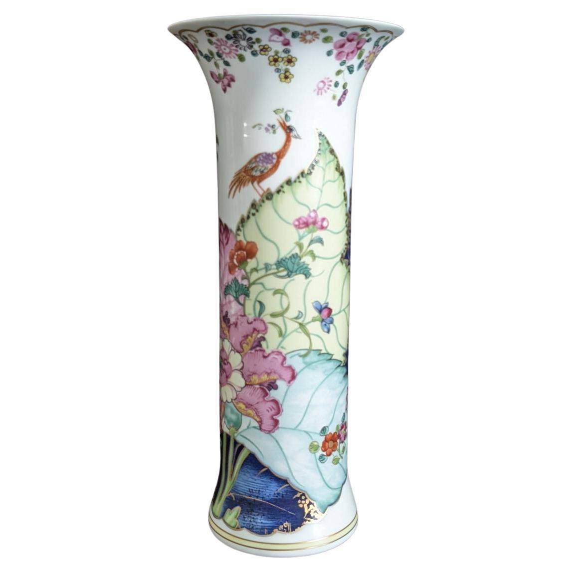 Mottahedeh “Tobacco Leaf” Trumpet Vase For Sale