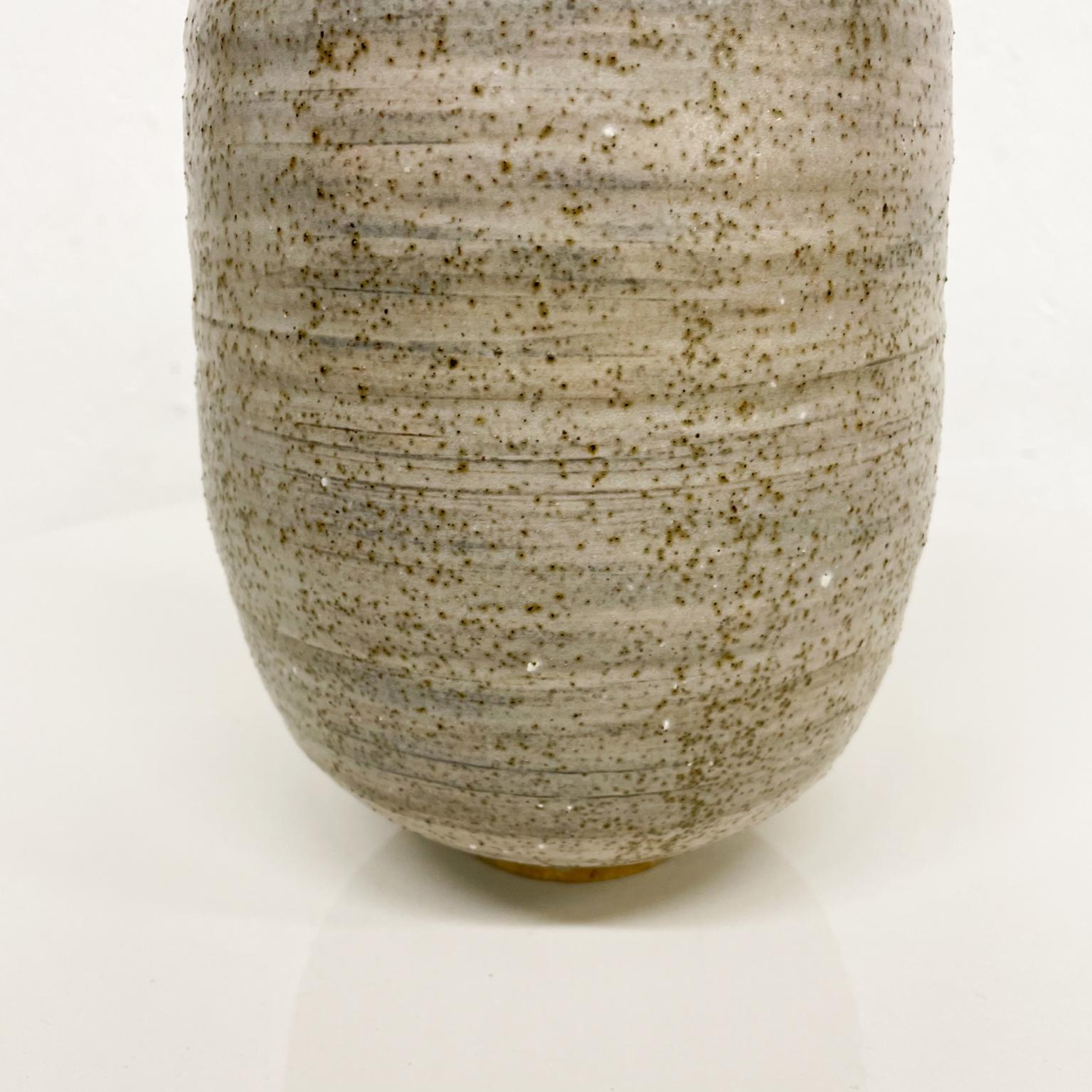 Mid-20th Century Mottled Earth Speckled Pottery Vase Mid-Century Modern Art 1960s