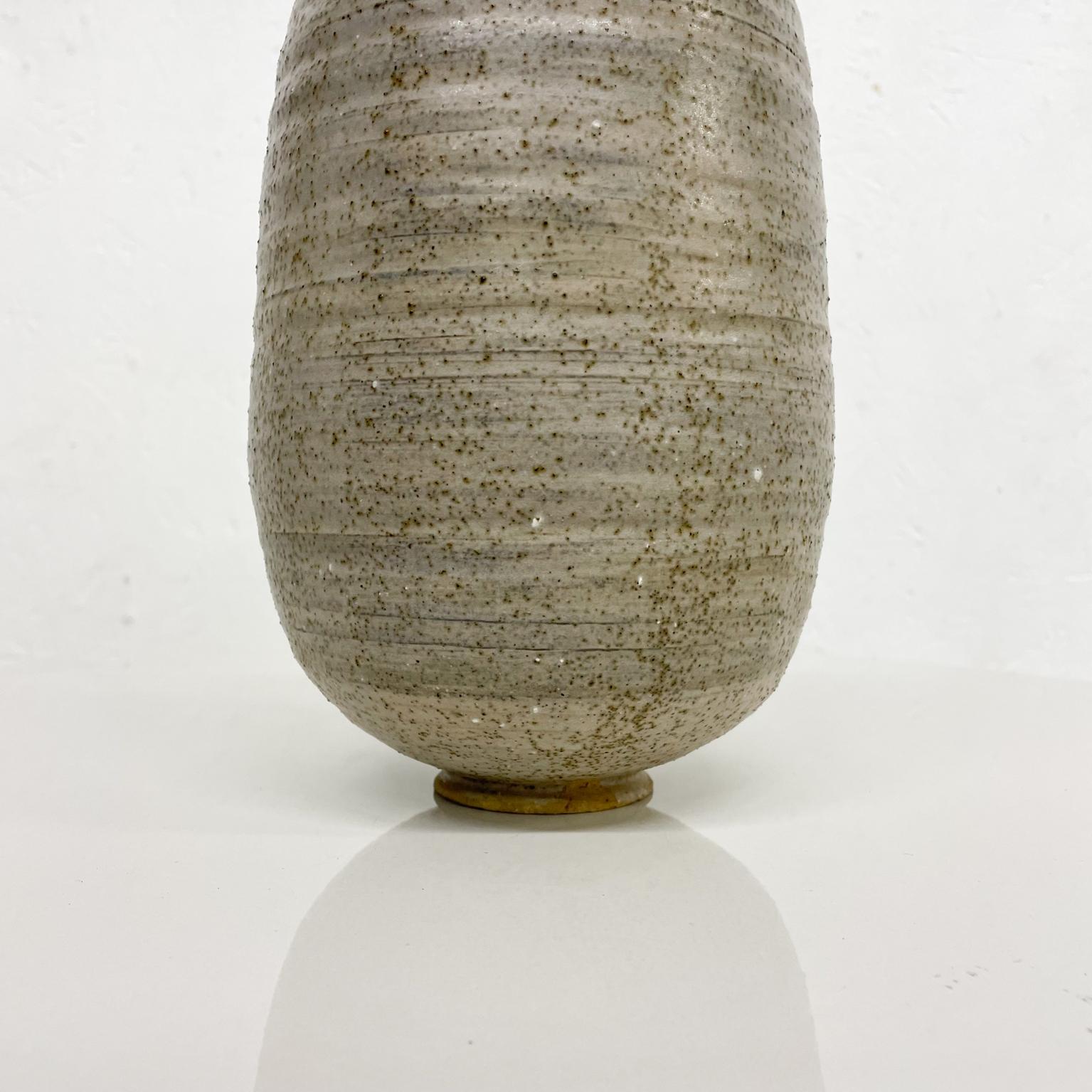 Mottled Earth Speckled Pottery Vase Mid-Century Modern Art 1960s 1