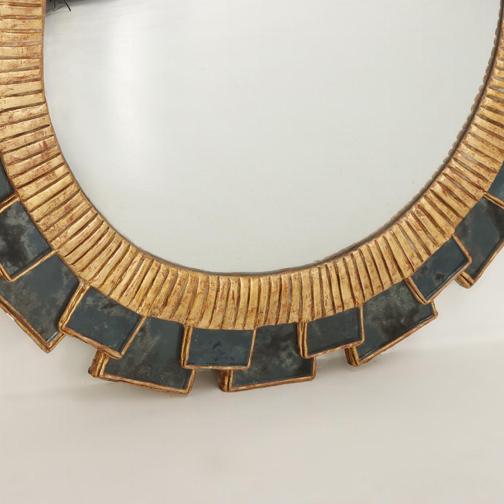 Argentine A Mottled Glass & Resin Convex Mirror, in the 