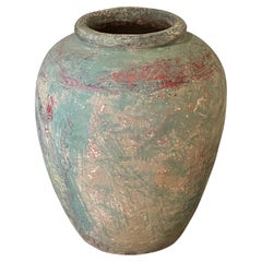 Mottled Green with Red Weathered Glaze Vase, China, Contemporary
