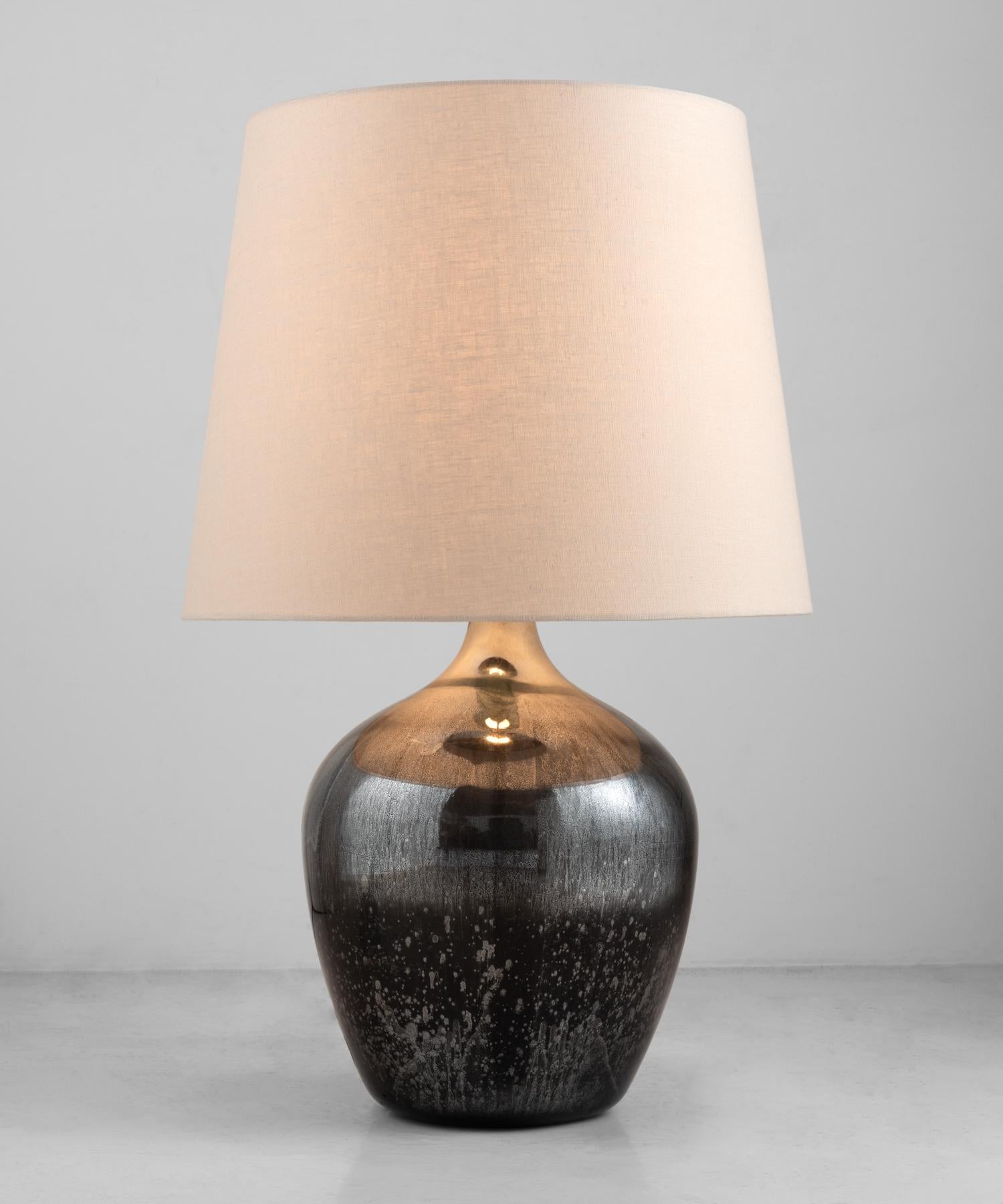 Modern Mottled Mirrored Table Lamps, England circa 1940