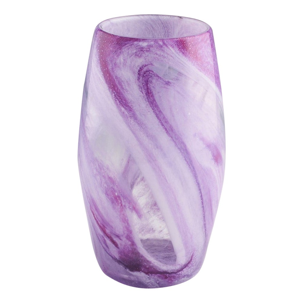 Vase en rotin gris-violet tacheté vers 1930 en vente