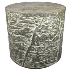Contemporary, Textured Round Concrete Coffee Table with Mottled Top, 'Whorl'