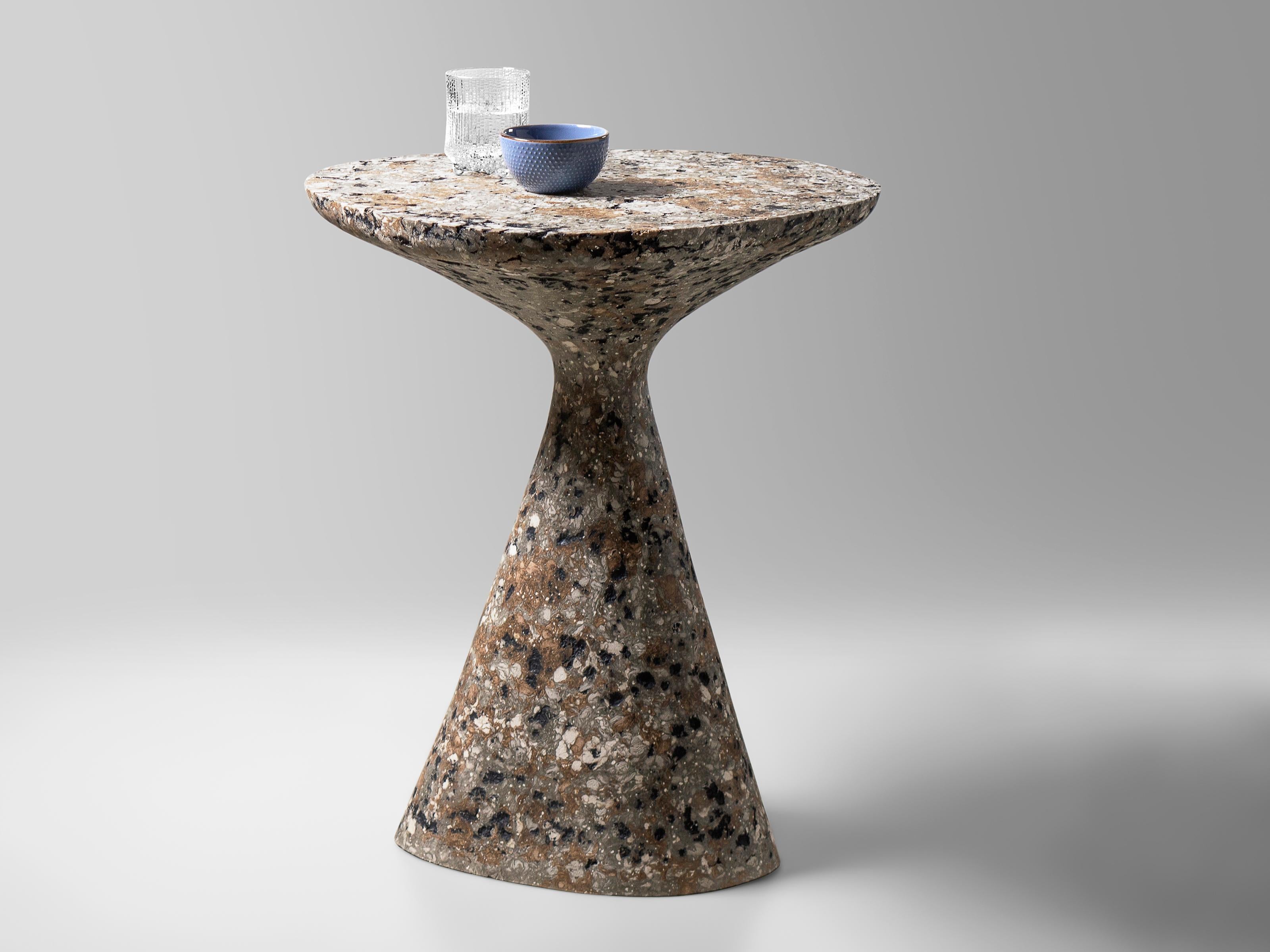 Post-Modern Mottled Side Table by Donatas Zukauskas For Sale