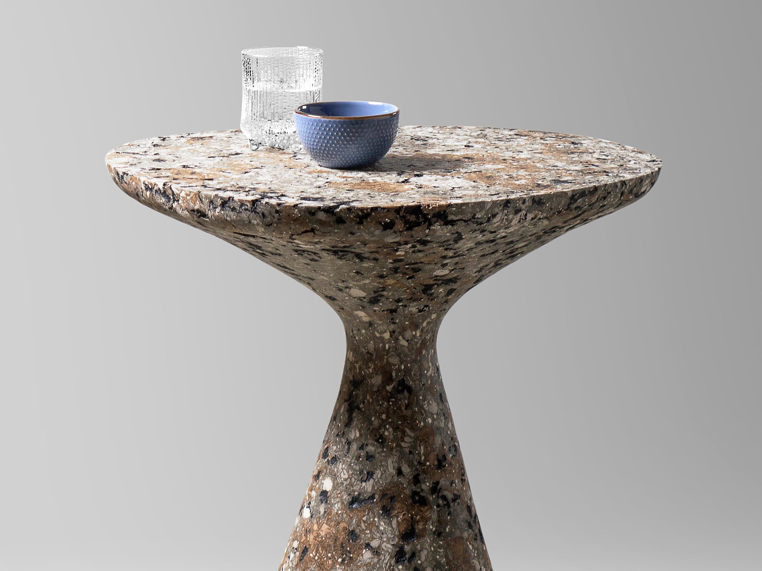 Lithuanian Mottled Side Table by Donatas Zukauskas For Sale