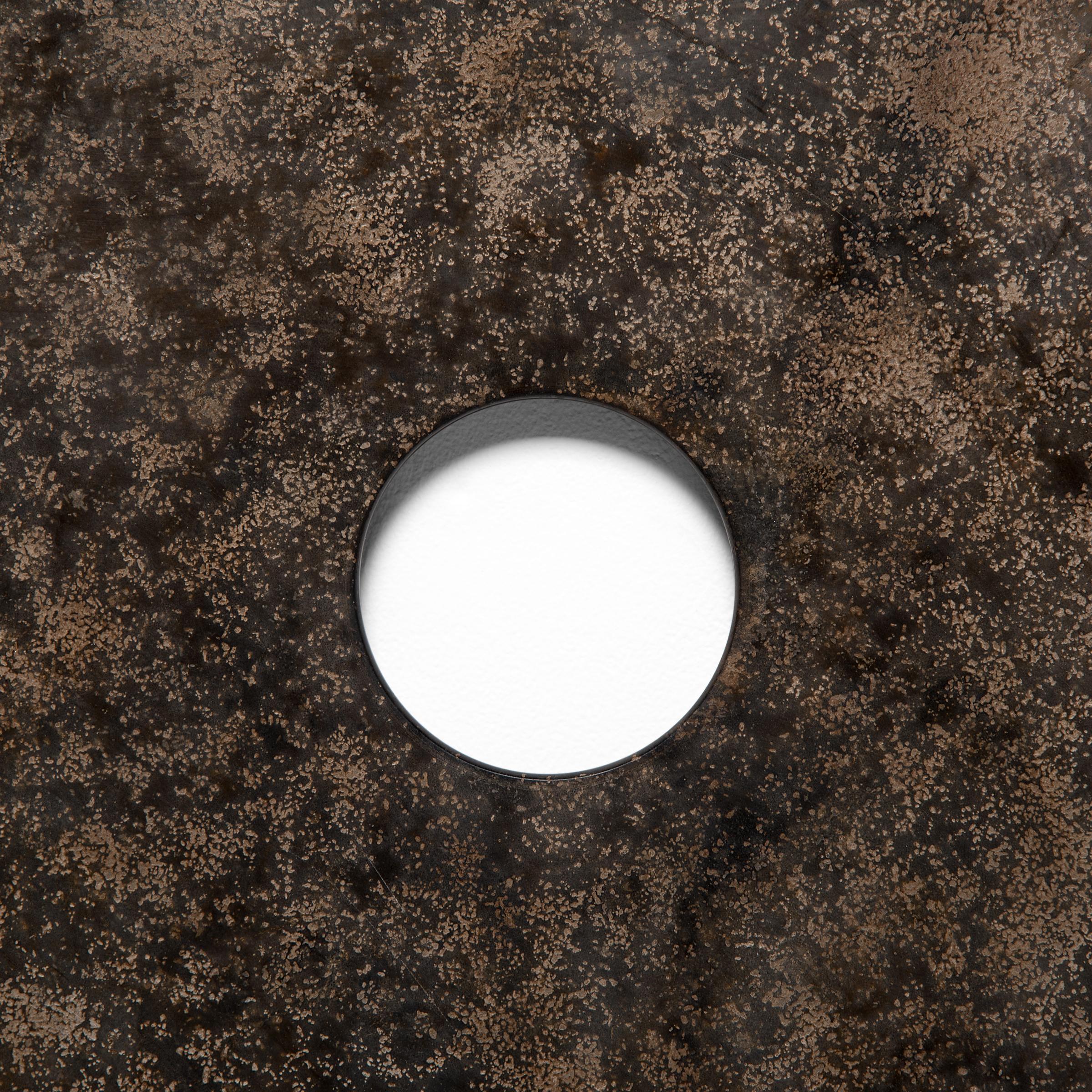 Chinese Mottled Stone Bi Disc on Wall Mount