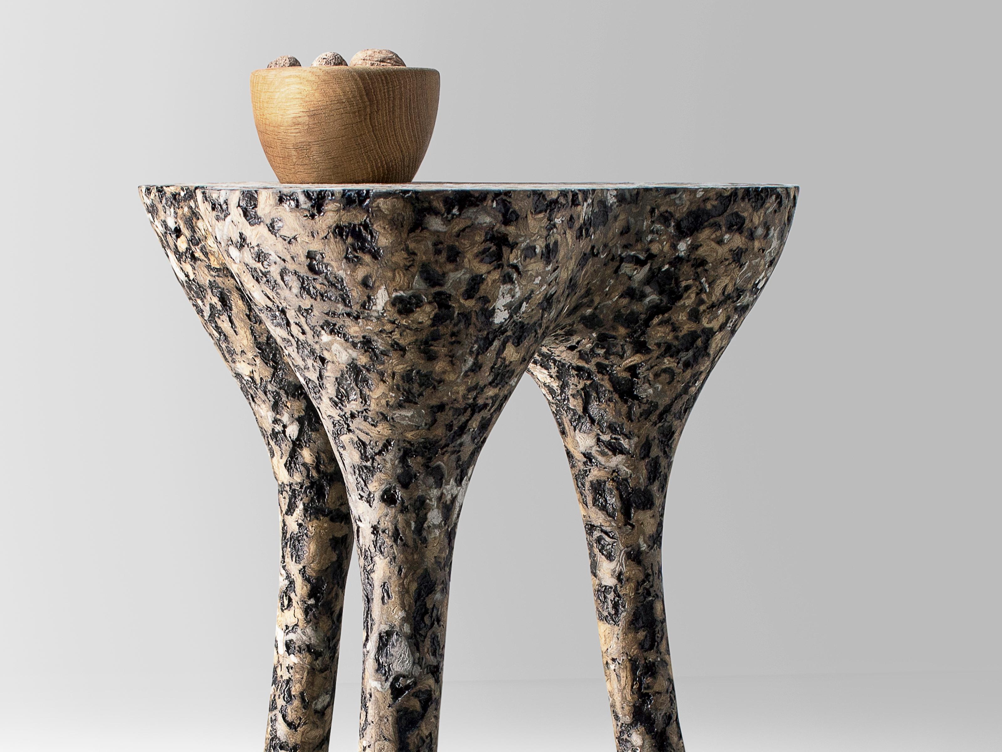 Other Mottled Tripod Side Table by Donatas Zukauskas For Sale