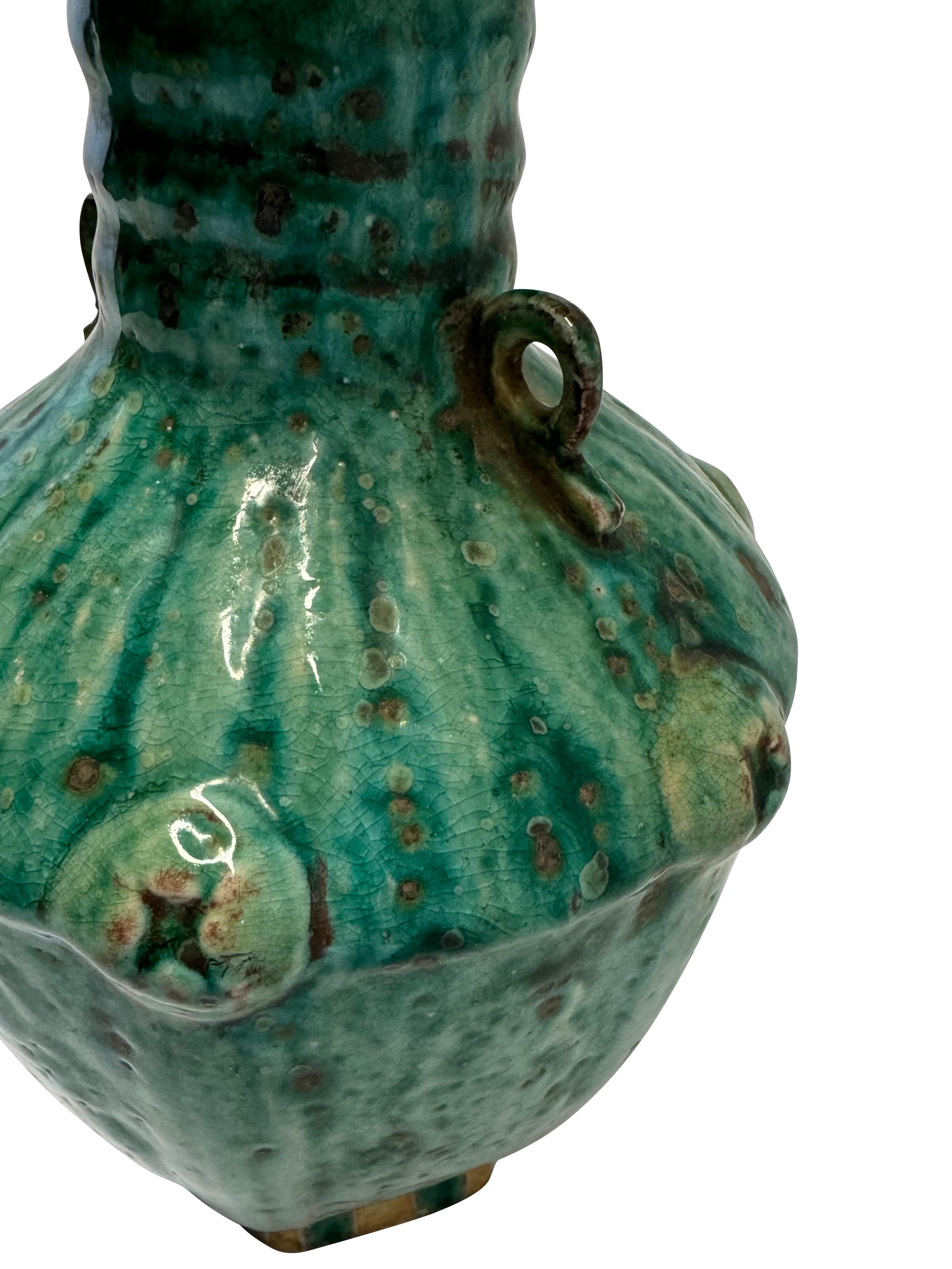 Cinese Vaso con smalto smeraldo screziato, Cina, Contemporaneo in vendita