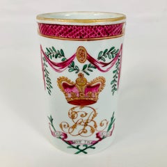 The Collection of Mario Buatta "God Save the King" Chinese Export Porcelain Mug