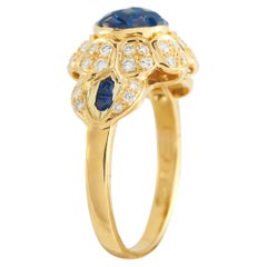 Anillo Mouawad de oro amarillo de 18 quilates con diamantes y zafiros MV27-052026