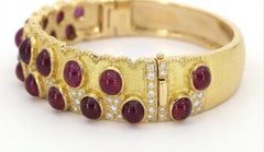 Mouawad 18K Yellow Gold Ruby and Diamond Bracelet