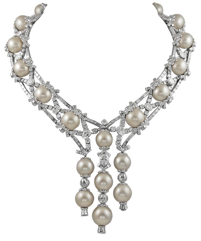 Mouawad Diamond Pearl White Gold Suite For Sale at 1stDibs