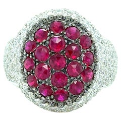 Mouawad, Ruby and Diamond Rosette Ring