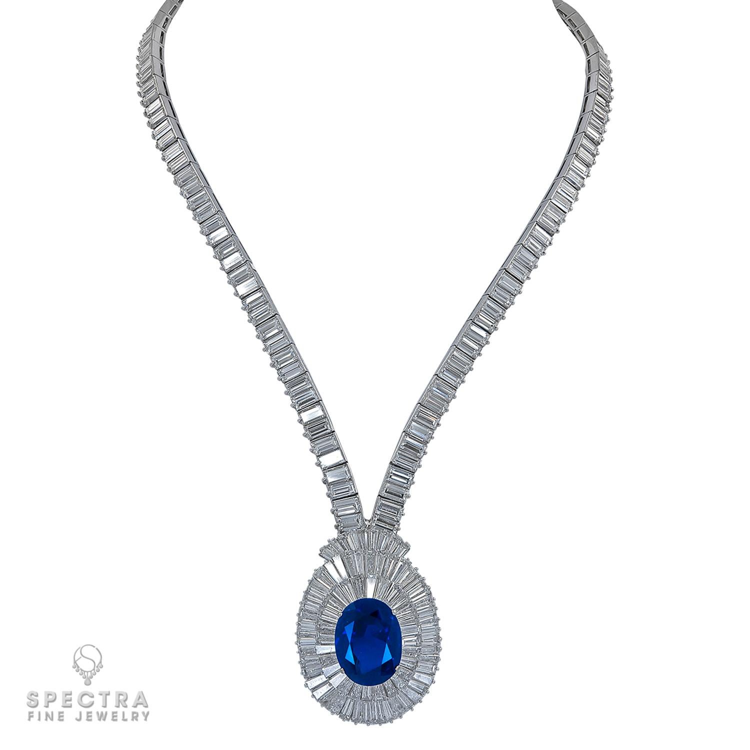 Contemporary Mouawad Sapphire Diamond Jewelry Suite For Sale
