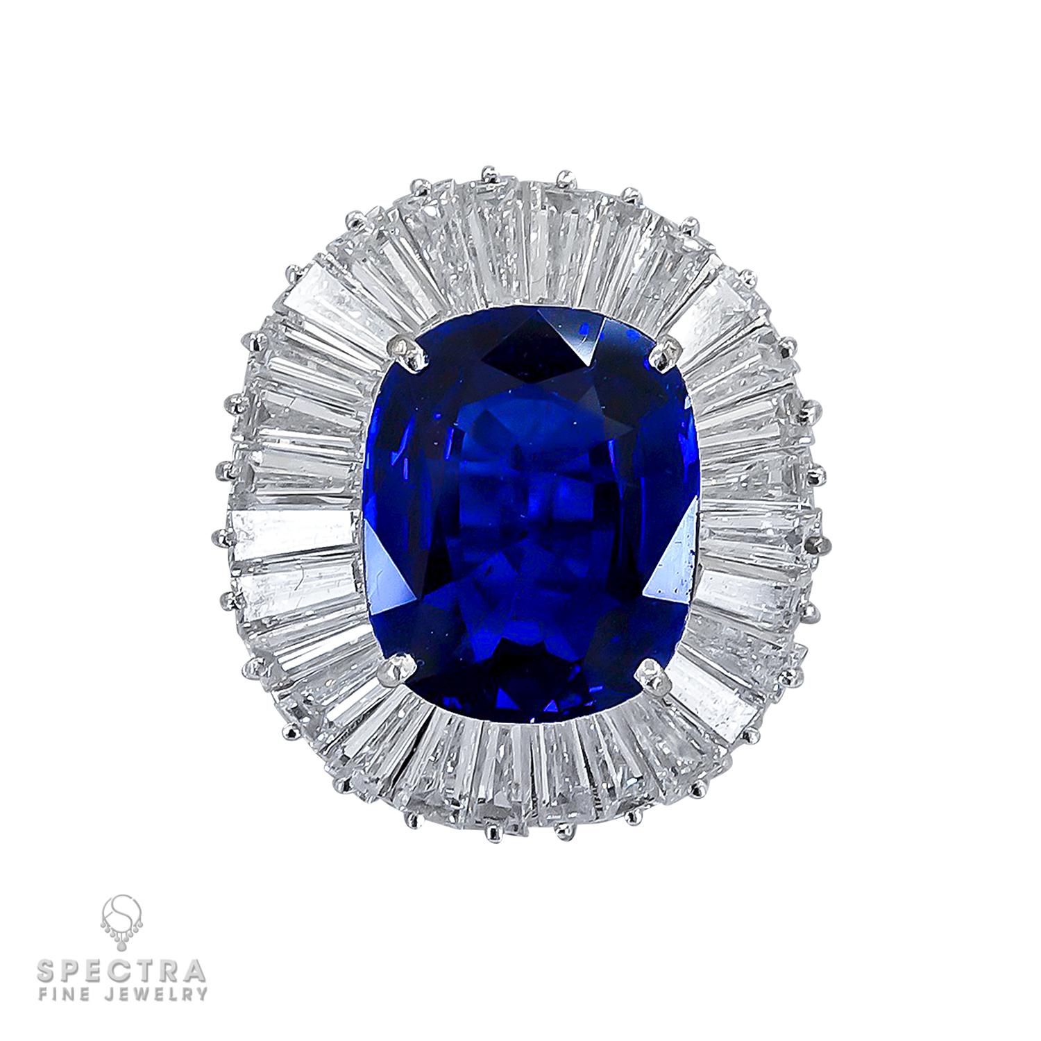 Baguette Cut Mouawad Sapphire Diamond Jewelry Suite For Sale