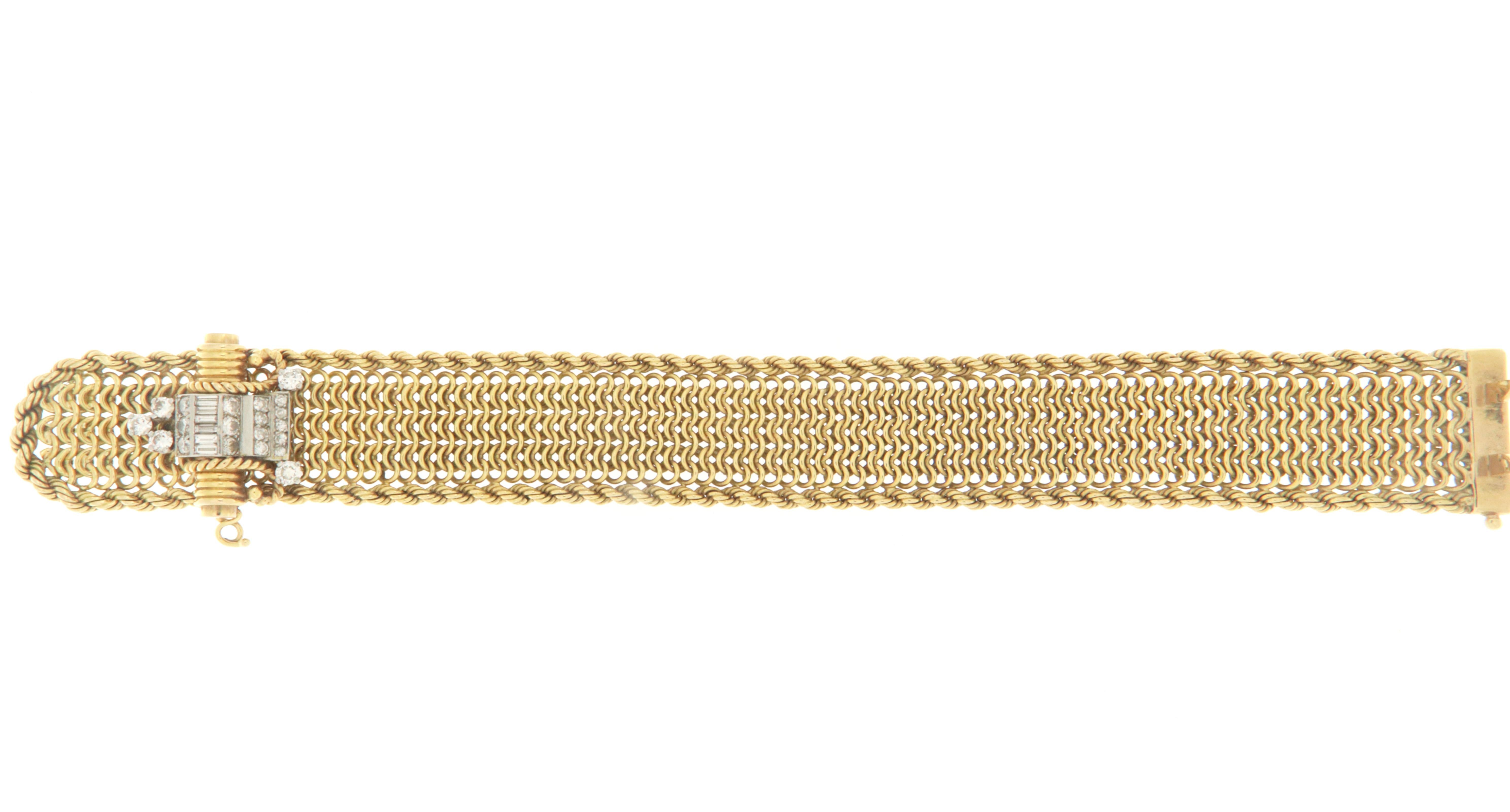 Mouboussin Diamonds 18 Karat Yellow Gold Cuff Bracelet 5