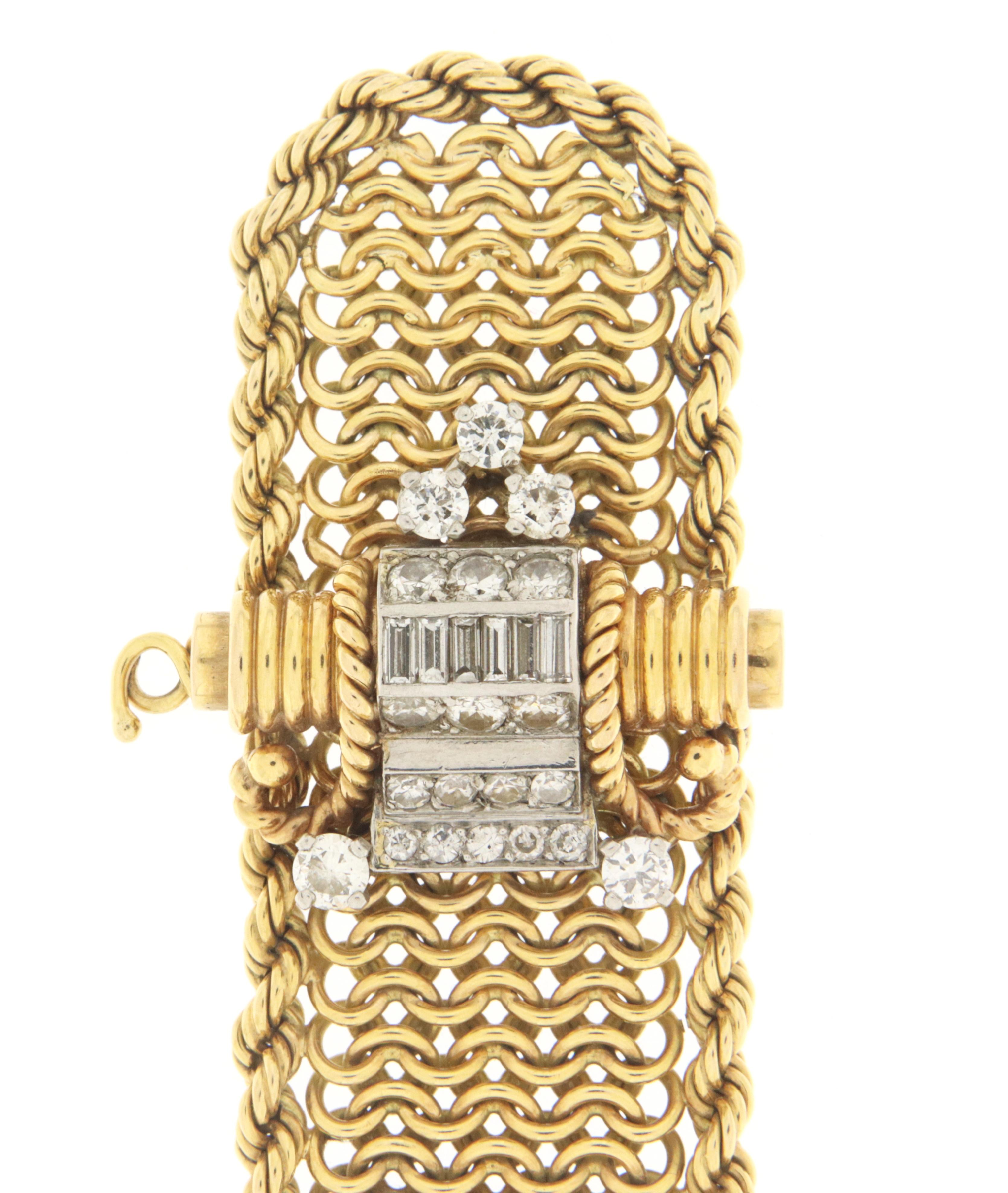 Mouboussin Diamonds 18 Karat Yellow Gold Cuff Bracelet 1