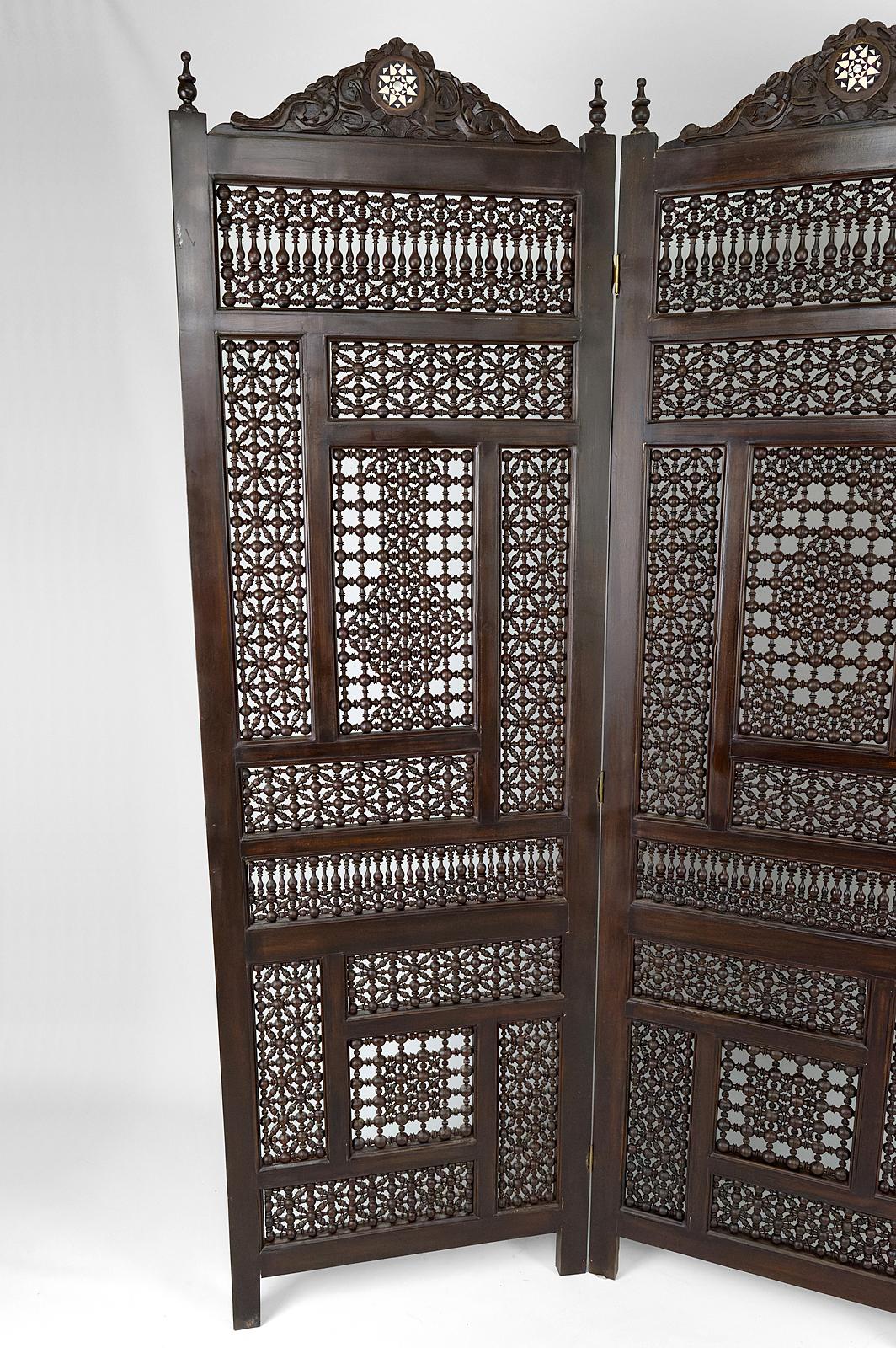 Moucharabieh folding screen / room divider / paravent, Egypt, 19th Century 3