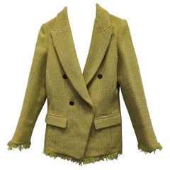 Mouche multicoloured green coat jacket size 38 it