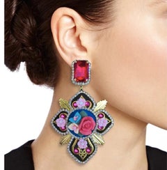 Mouchkine French Handmade Limited Series Dolce Vita Pierced Earrings