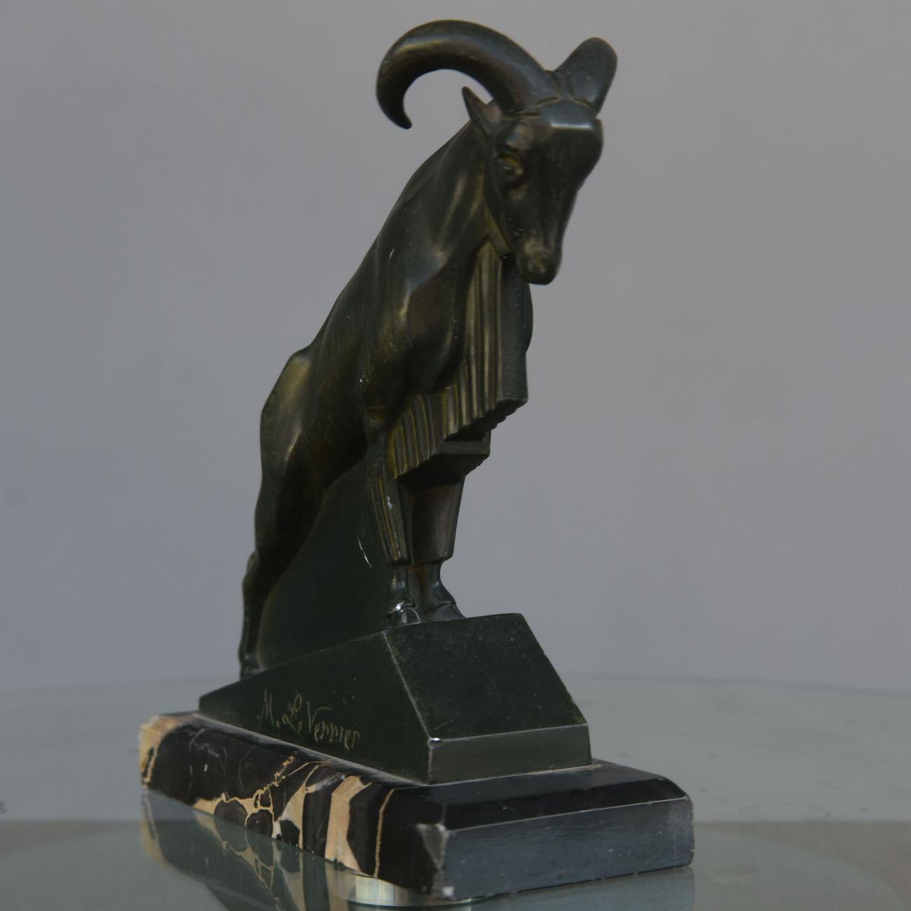 Mouflon in Spelter Patinated by Le Verrier 4