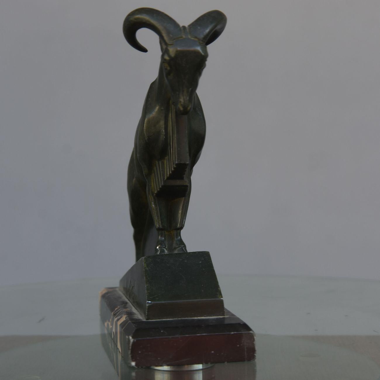 Mouflon in Spelter Patinated by Le Verrier 5