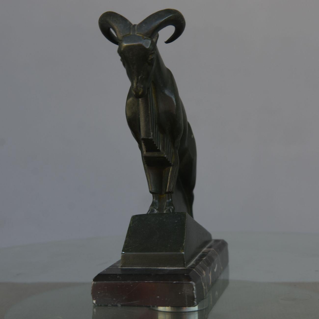 Mouflon in Spelter Patinated by Le Verrier 6