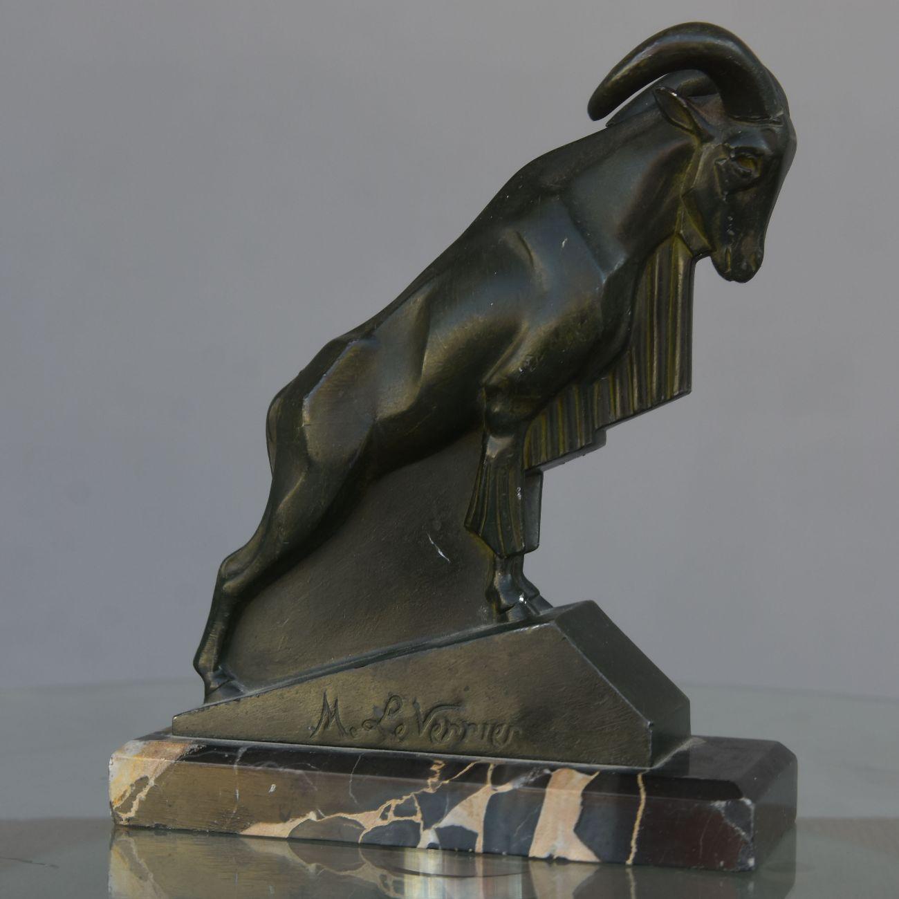 Mouflon in Spelter Patinated by Le Verrier 2