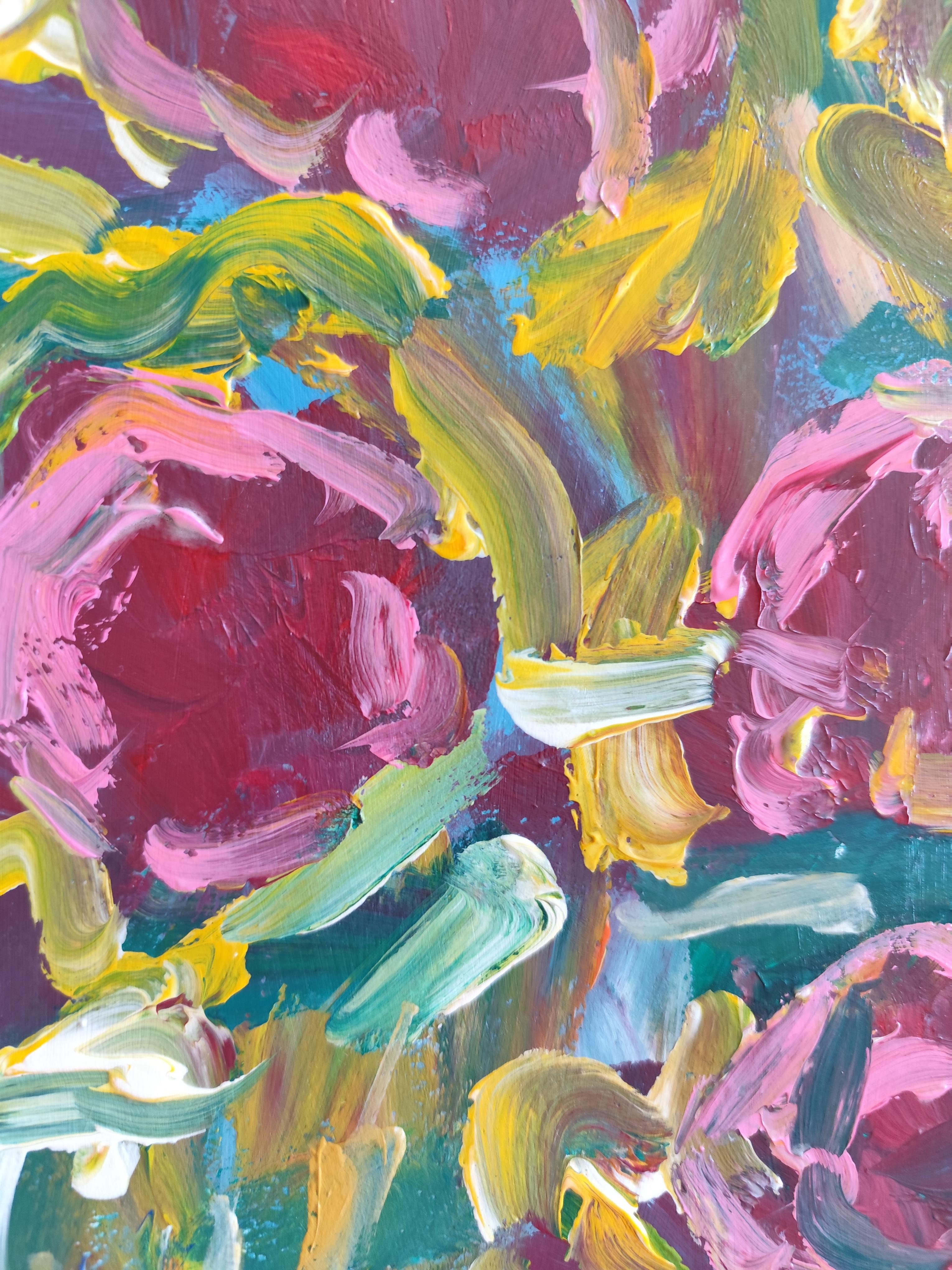 Abstract Expressionist impressionist floral paper 