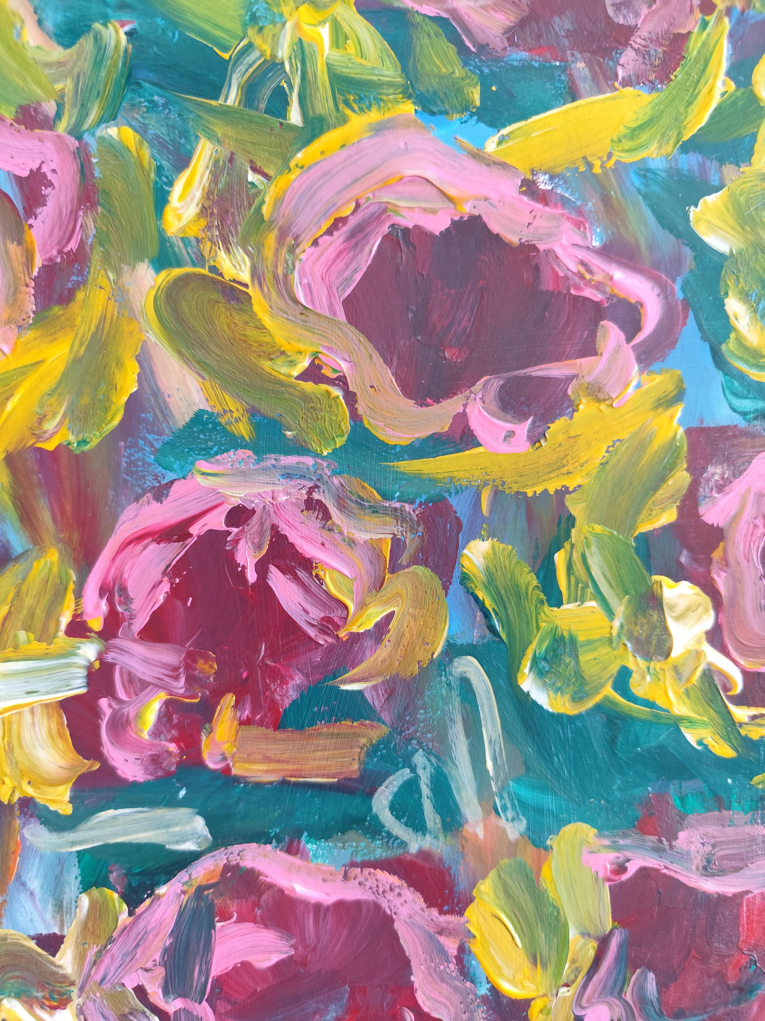 Abstract Expressionist impressionist floral paper 