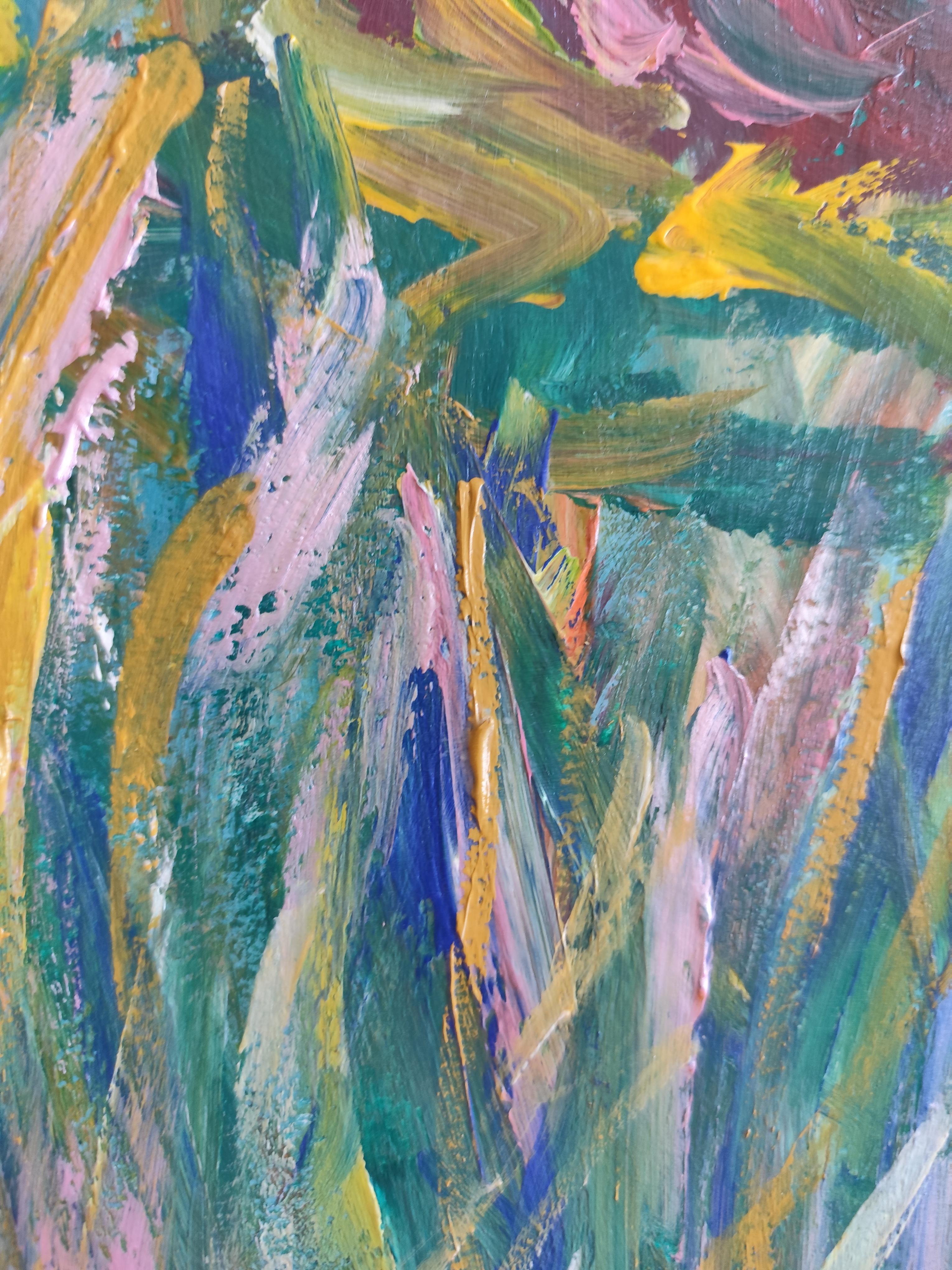 Abstract Expressionist impressionist floral paper 
