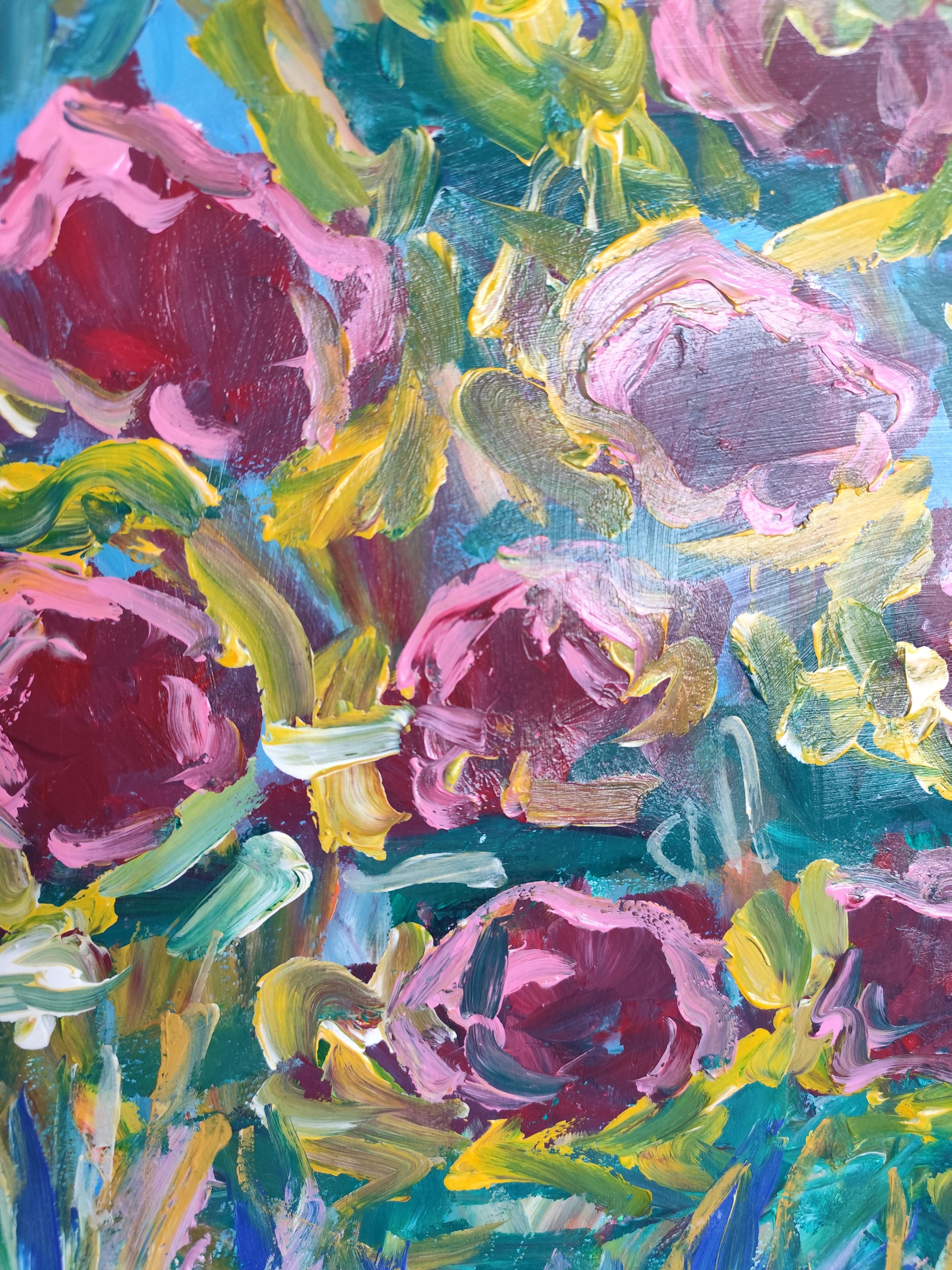 Abstract Expressionist impressionist floral paper 