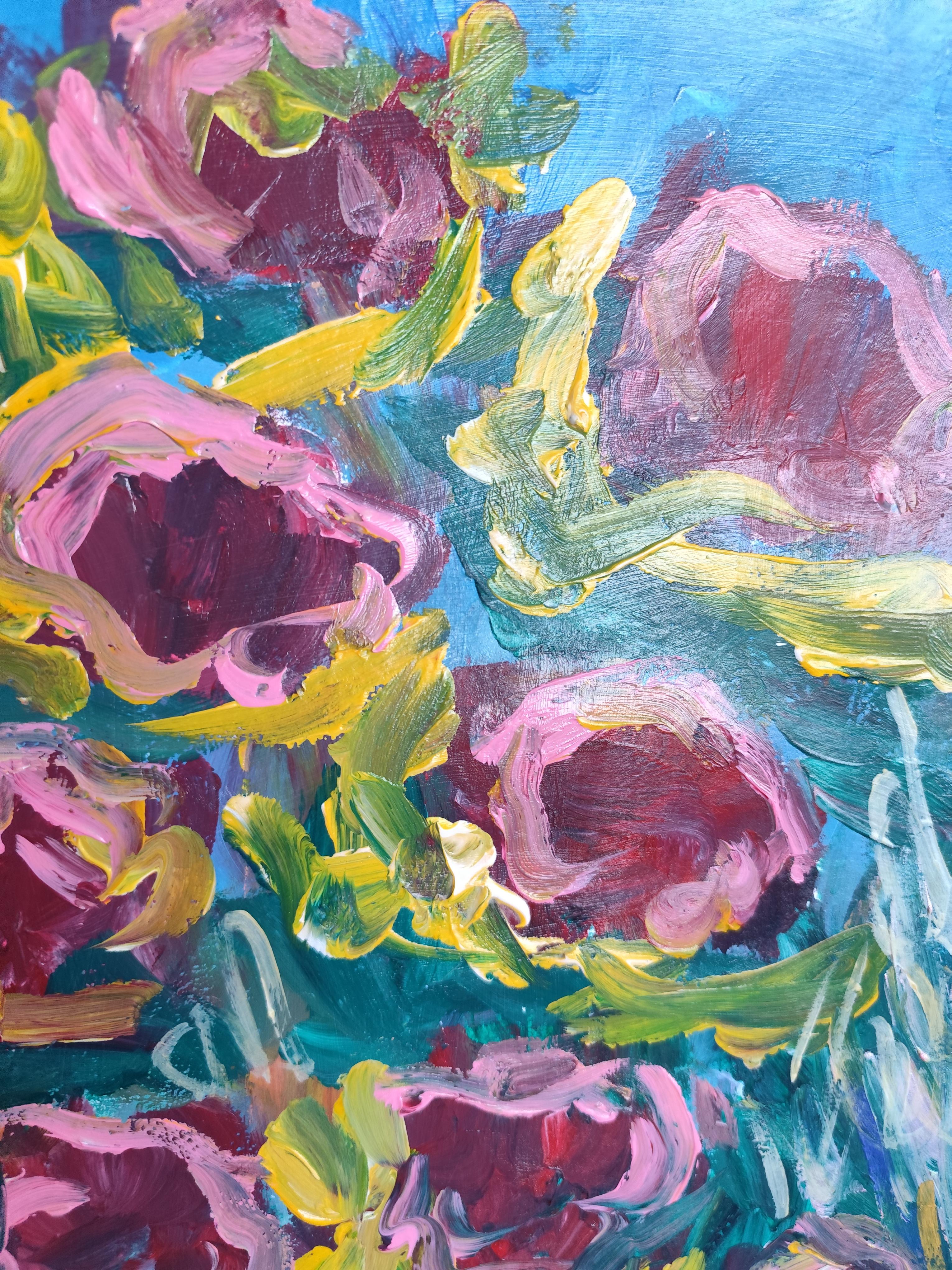Abstract Expressionist impressionist floral paper 