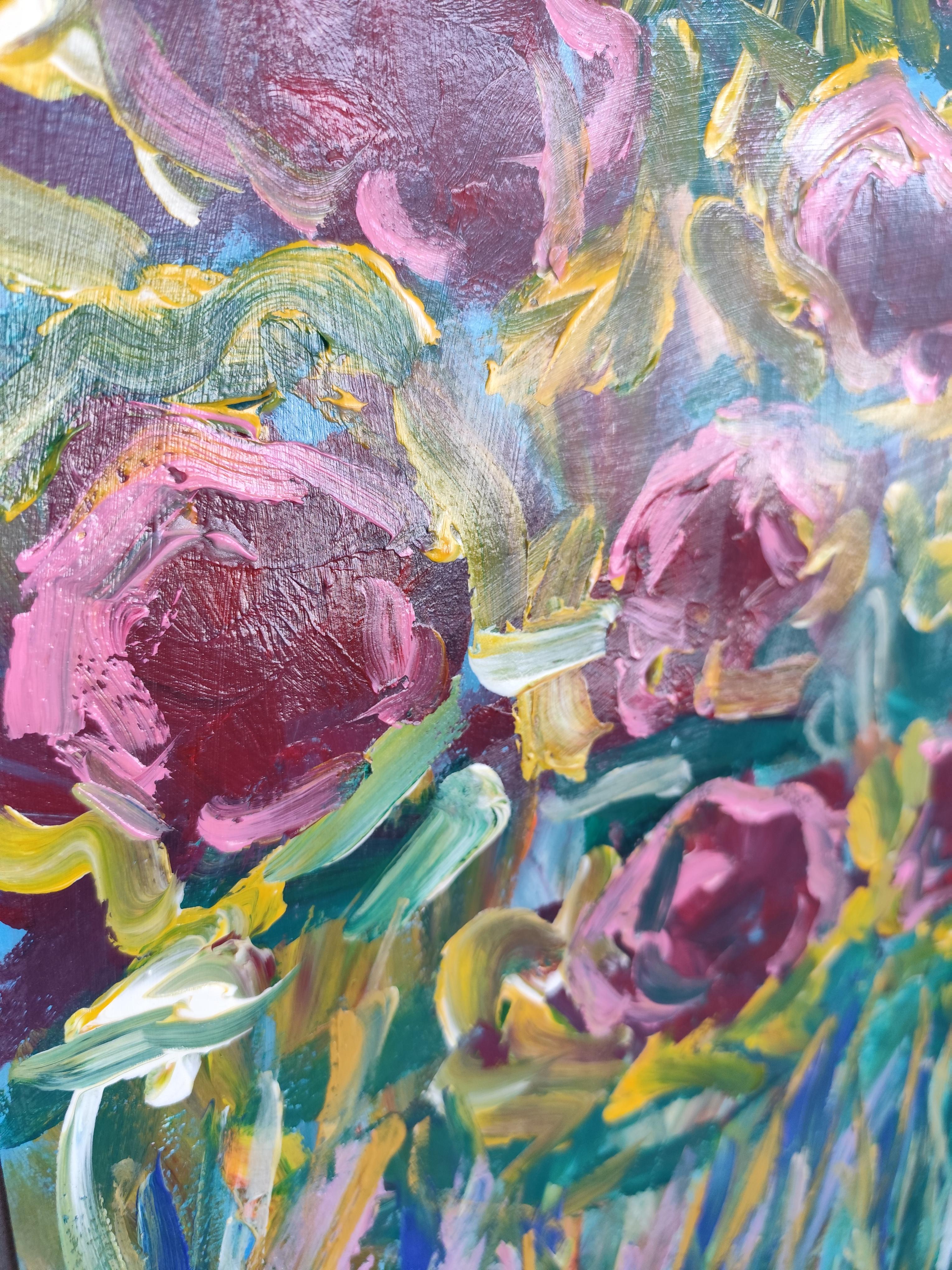 Abstract Expressionist impressionist floral paper 