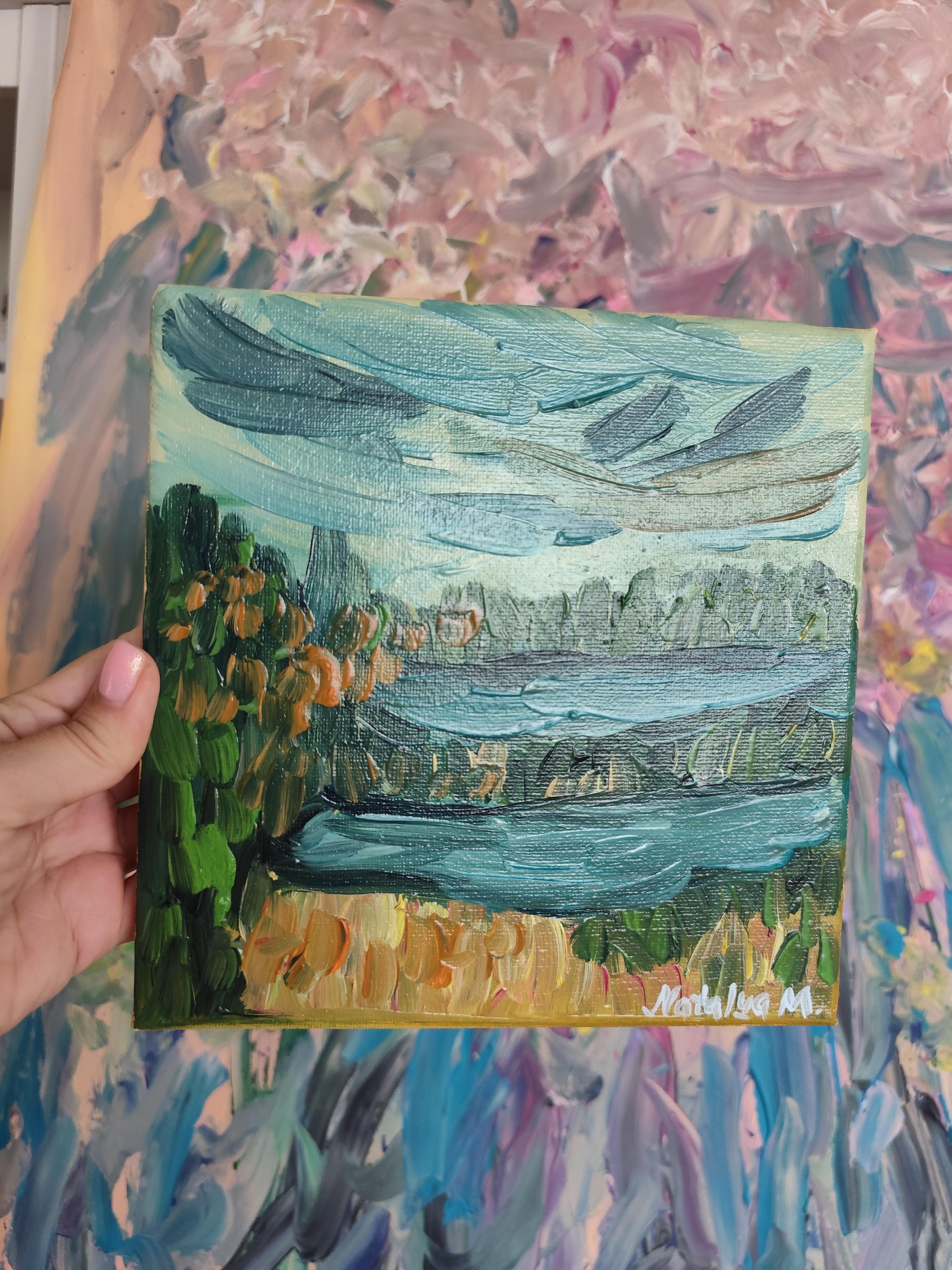 Abstract Expressionist impressionist nature oil painting 