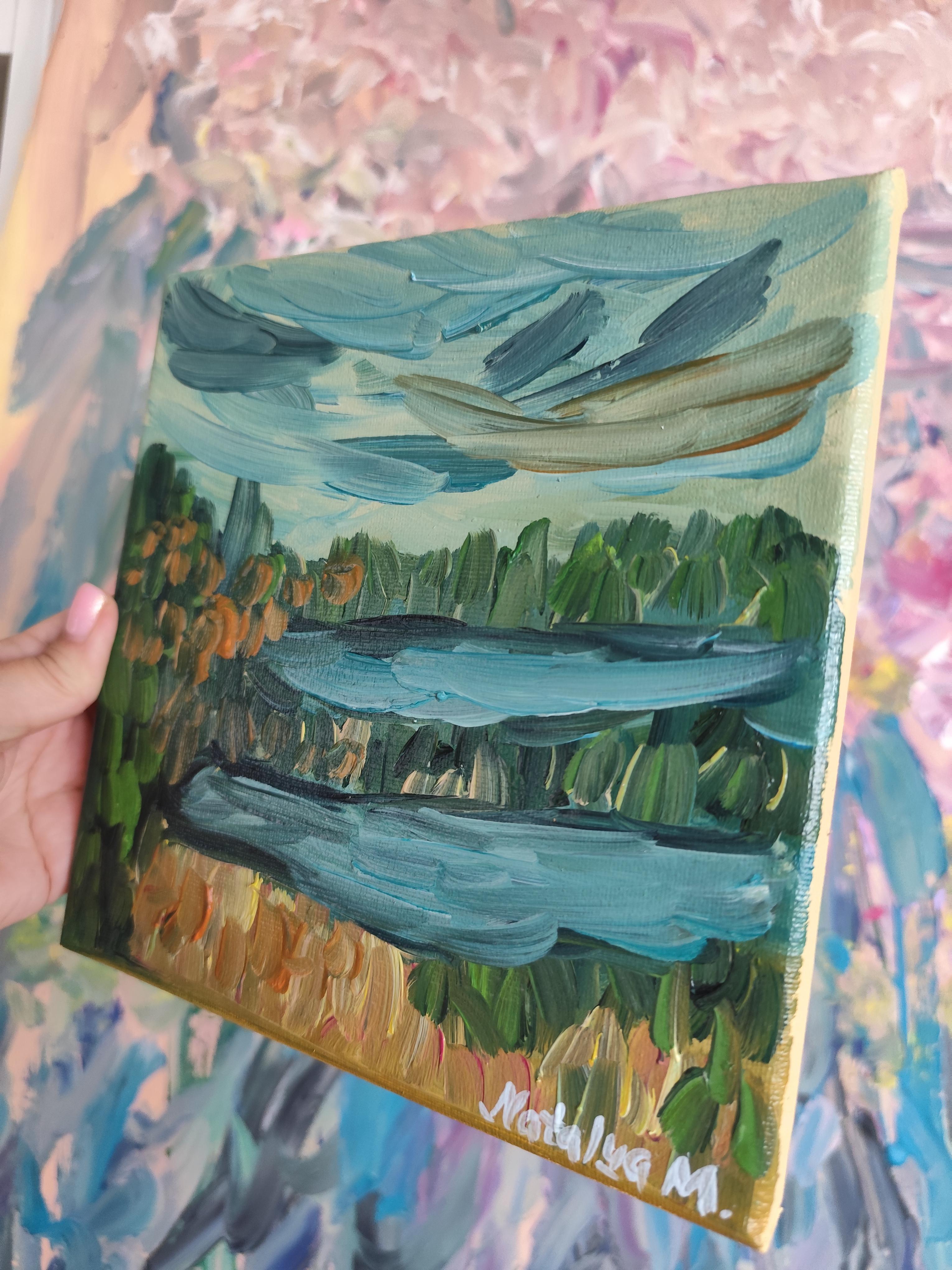 Abstract Expressionist impressionist nature oil painting 
