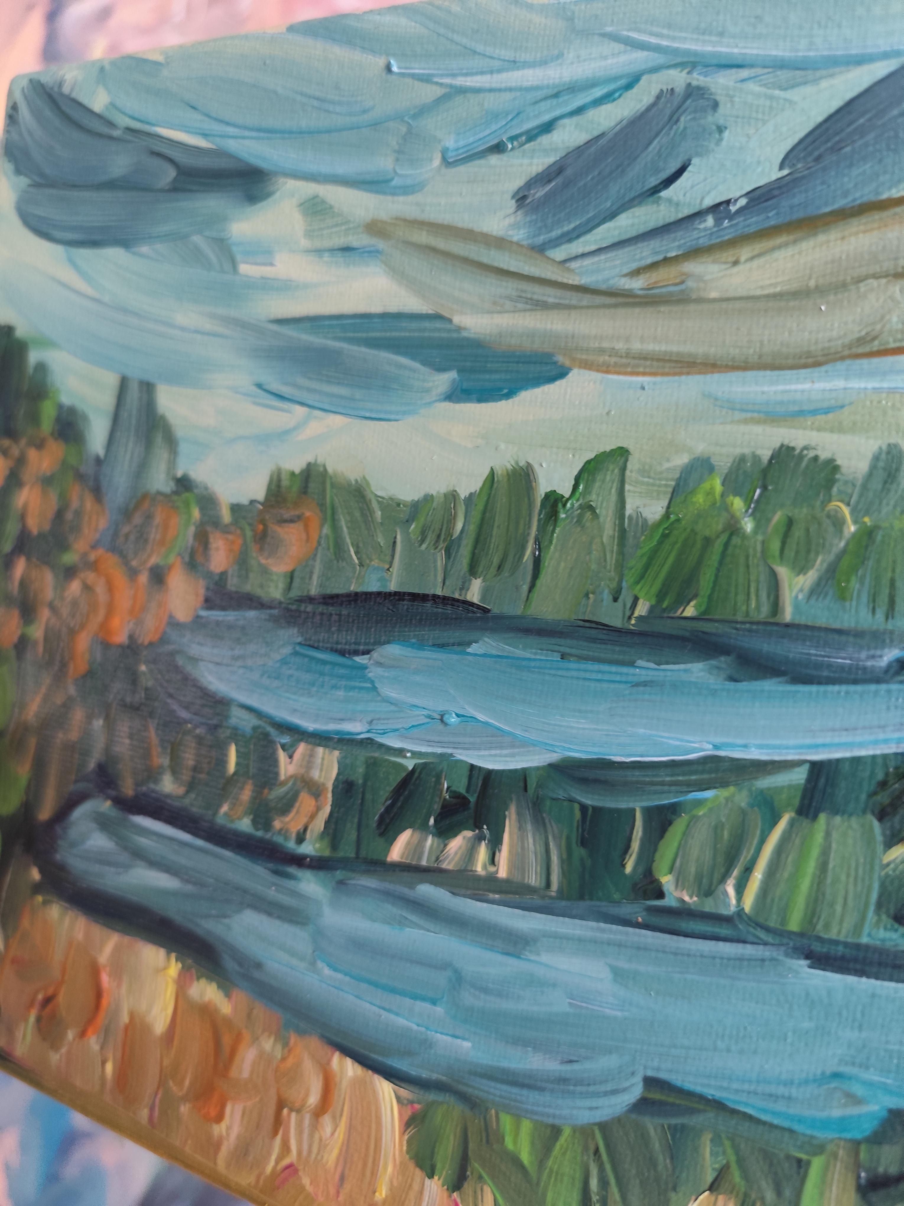 Abstract Expressionist impressionist nature oil painting 