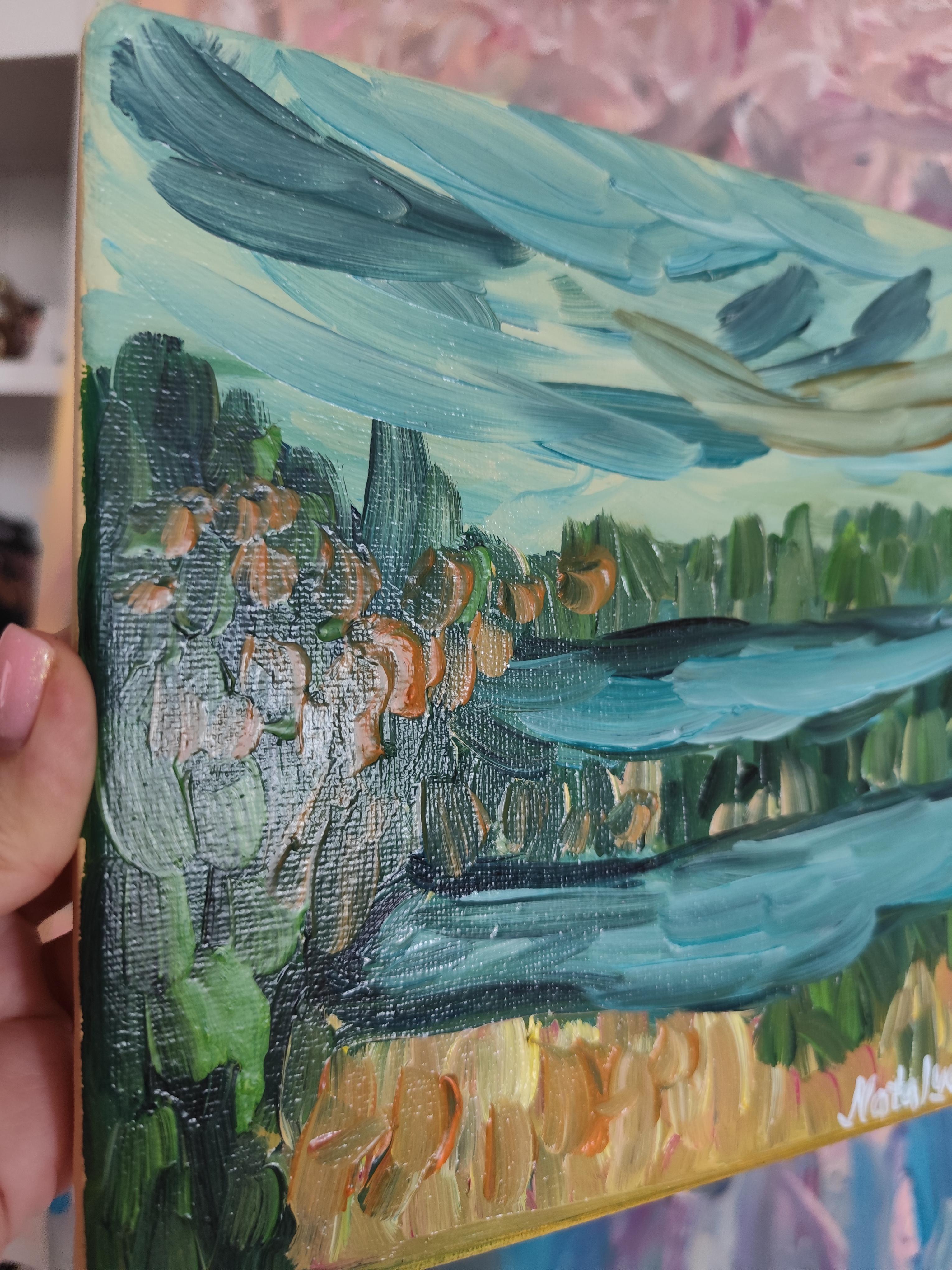 Abstract Expressionist impressionist nature oil painting 
