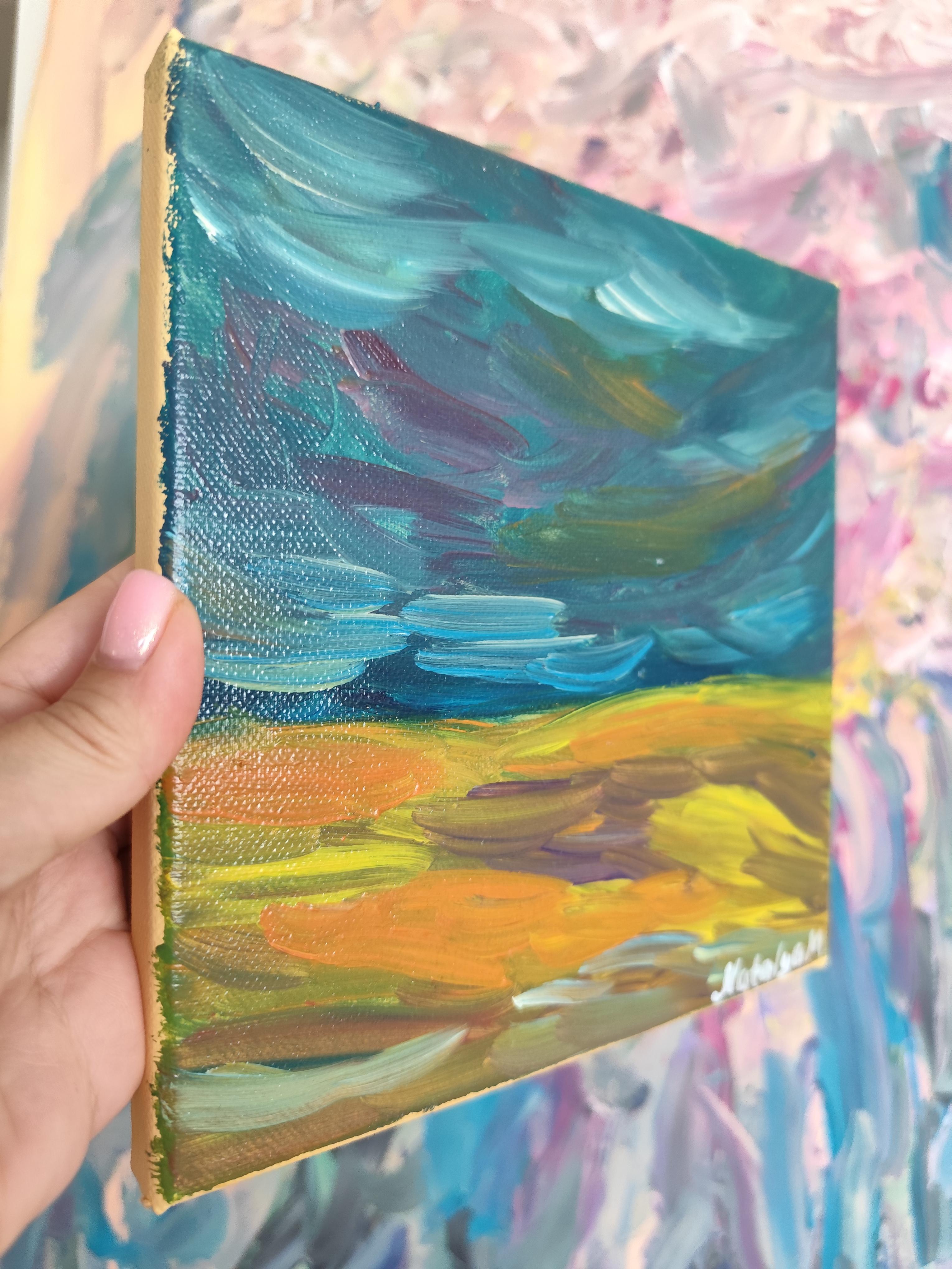 Abstrakter Expressionist impressionistische Natur Ölgemälde 