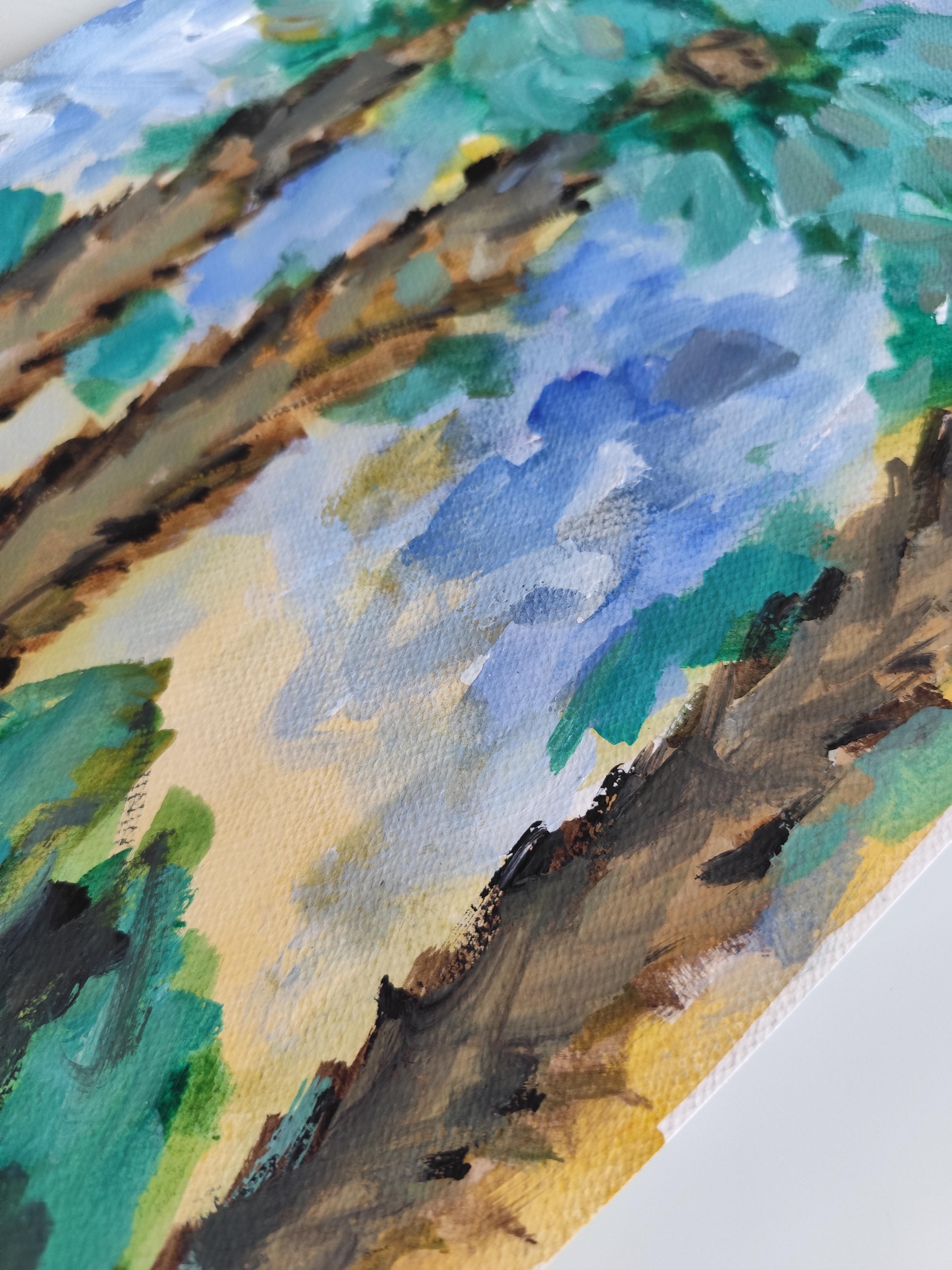 Pittura naturalistica impressionista espressionista astratta su carta 