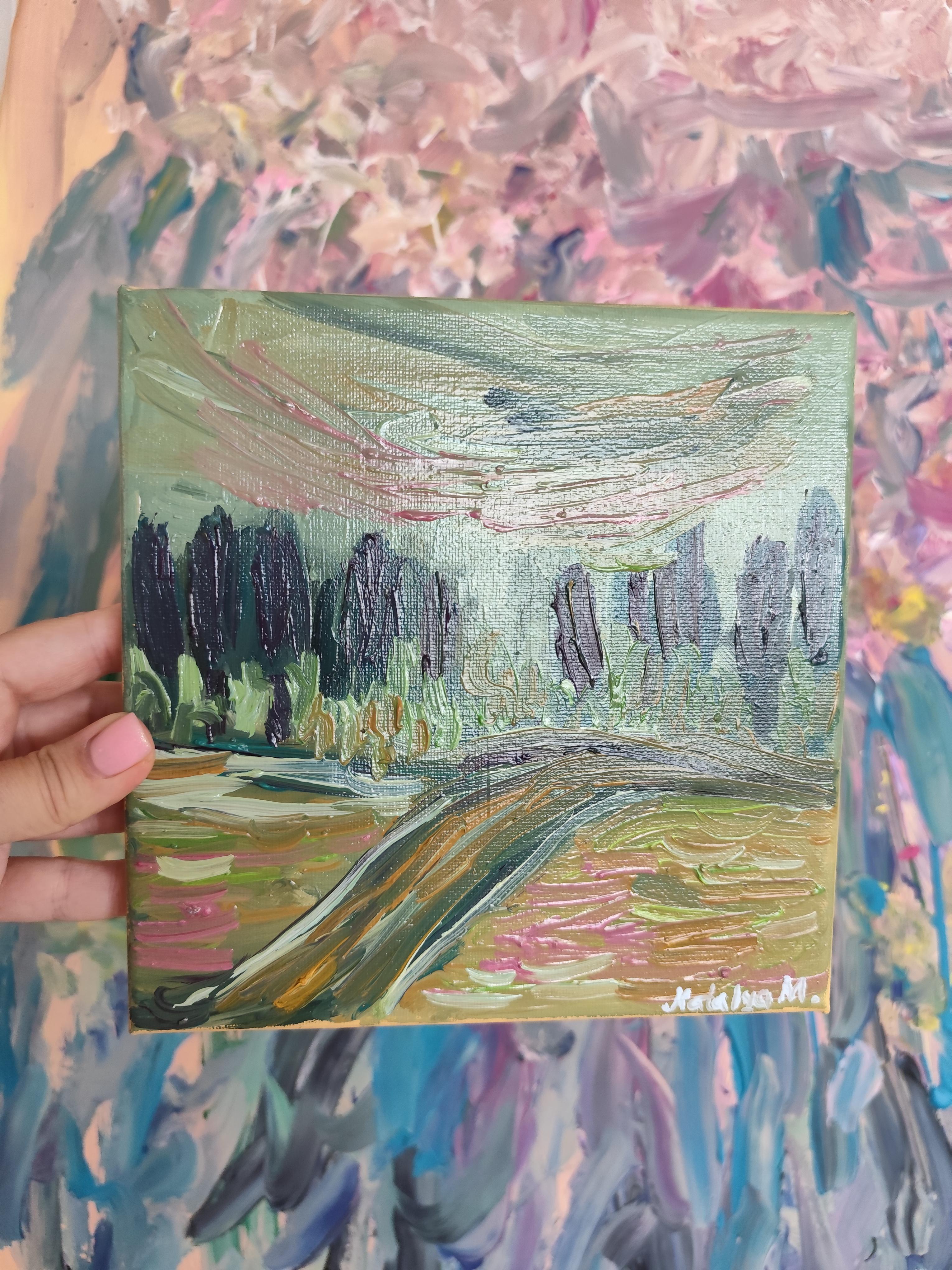 Pittura ad olio impressionista espressionista astratta 