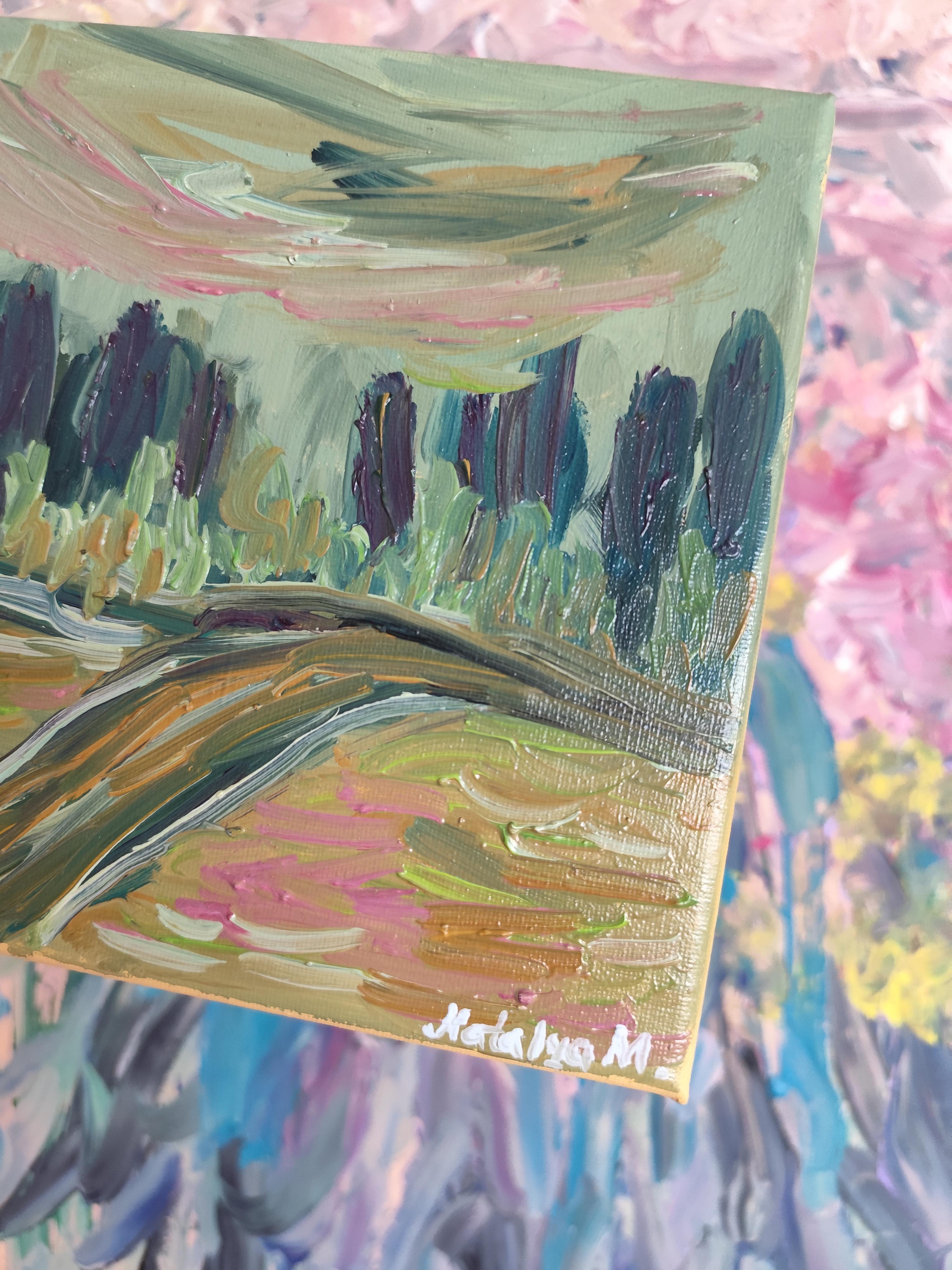 Pittura ad olio impressionista espressionista astratta 