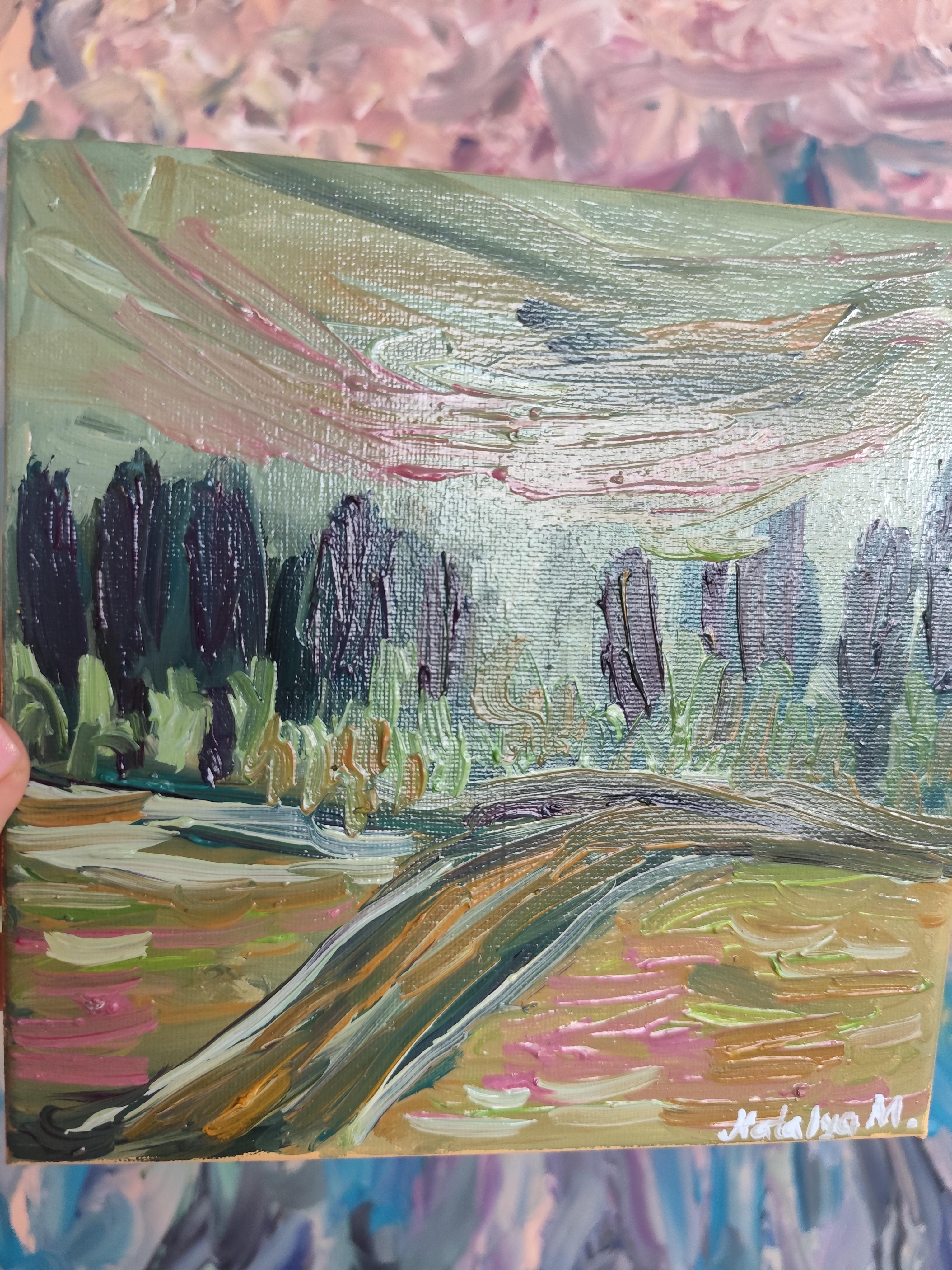 Pittura ad olio impressionista espressionista astratta 