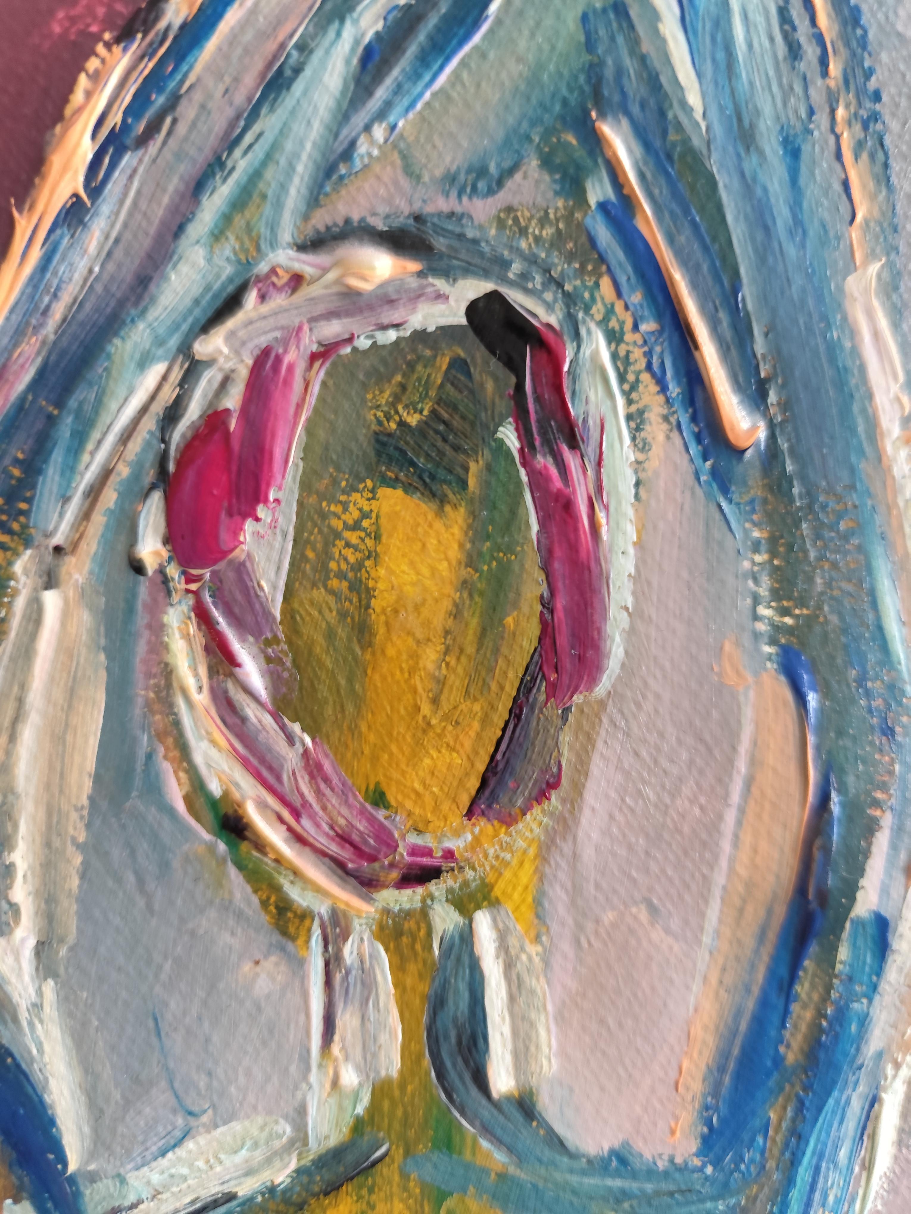 Abstrakter Expressionist impressionistischer Frauenkörper auf Papier 