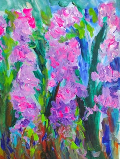 Mougenot Natalya - Abstract expressive floral acrylic painting on paper "Summer
s Iris symphony" Abstract expressive floral acrylic painting on paper "Summer
s Iris symphony"
