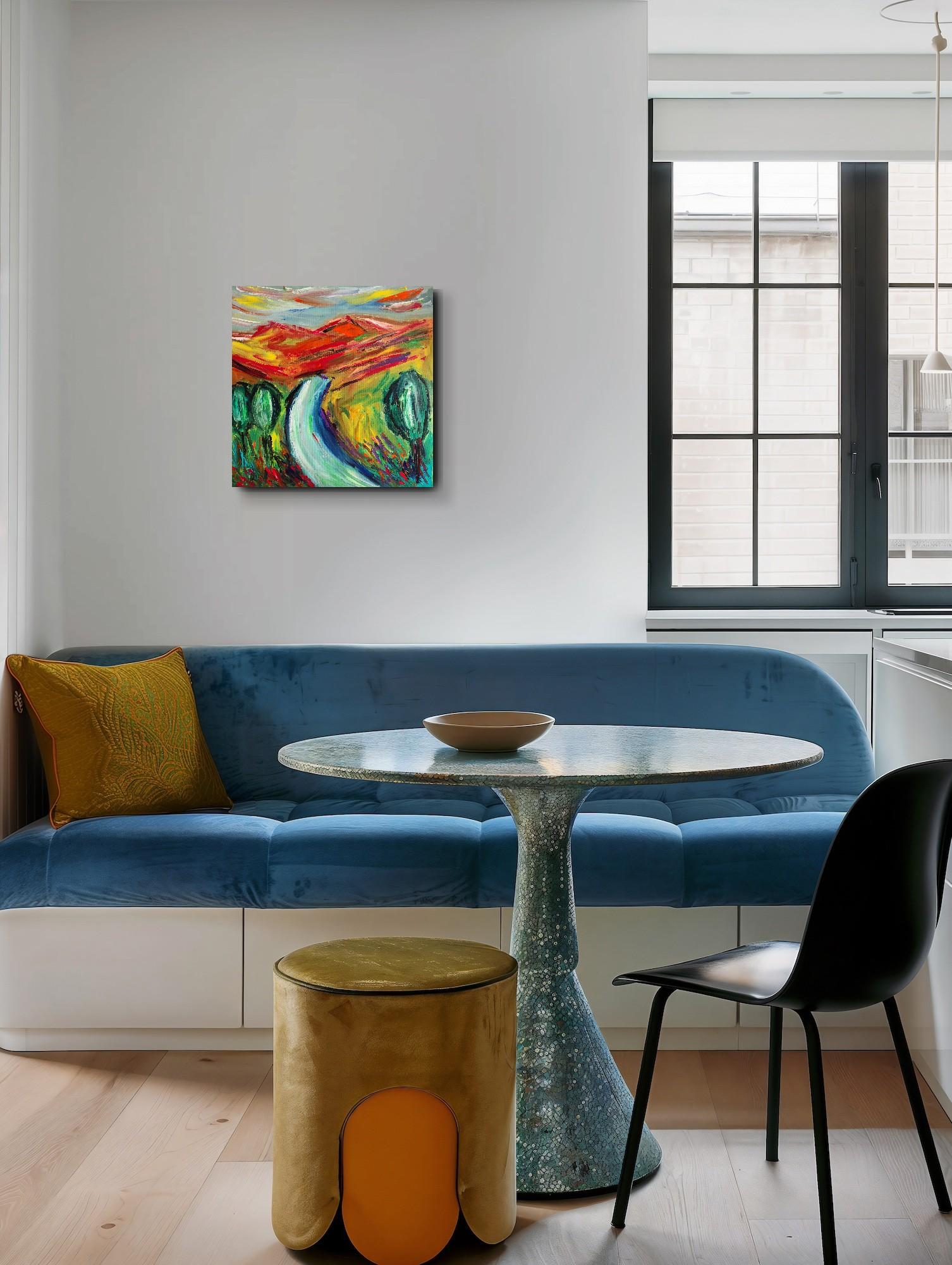 Ce paysage abstrait expressif contemporain, 