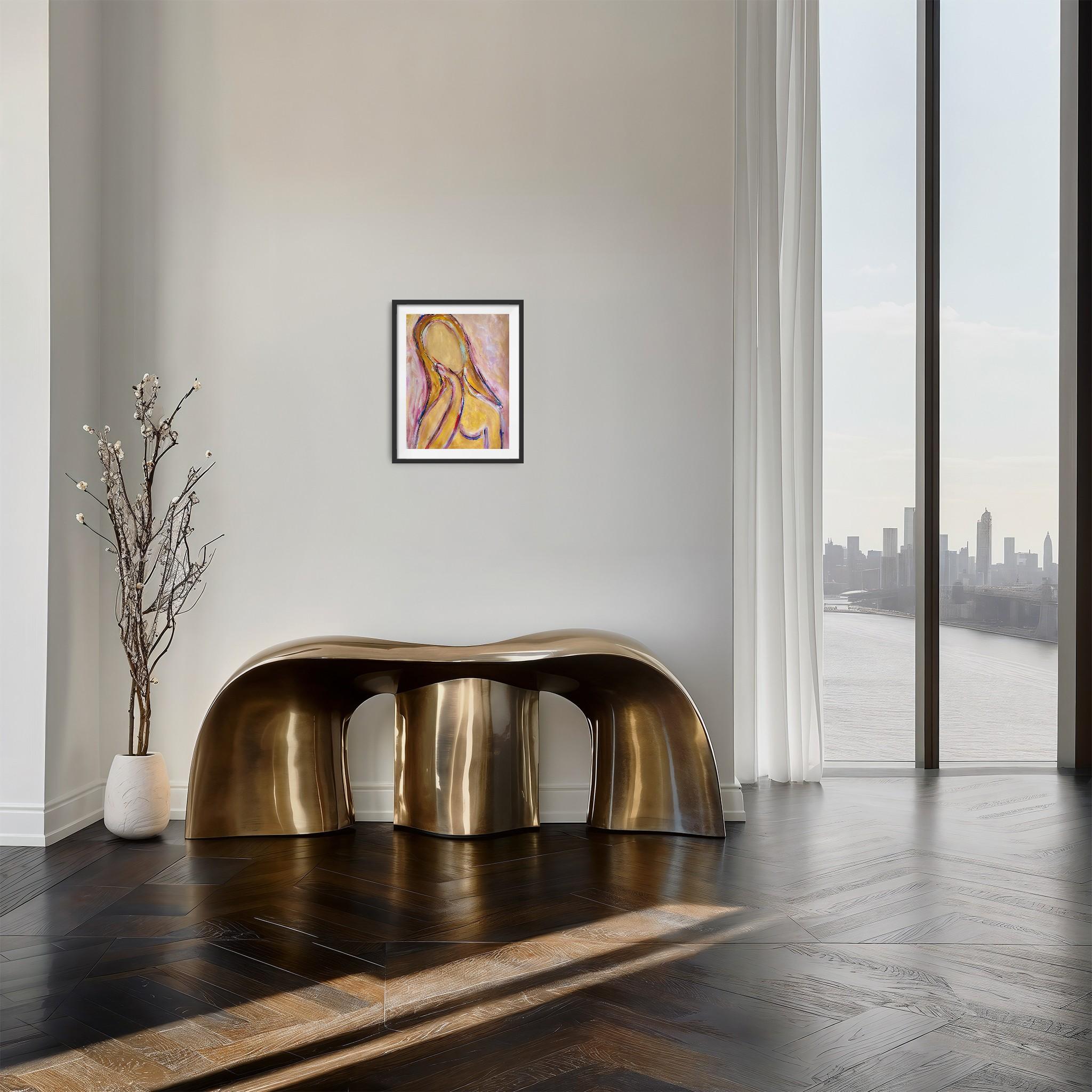 This contemporary abstract expressionist woman's portrait 