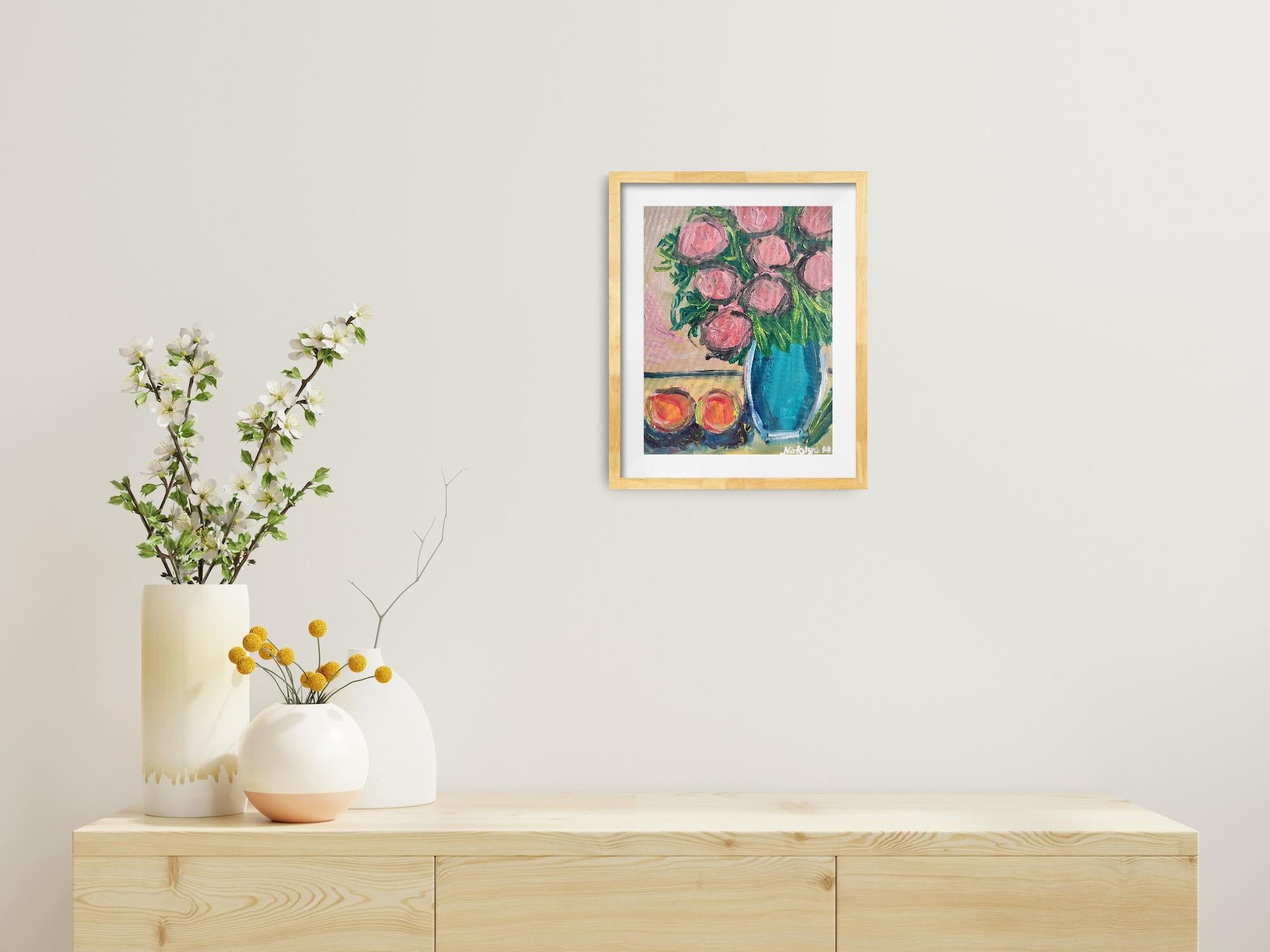 Peinture à l'huile impressionniste abstraite et florale expressive 