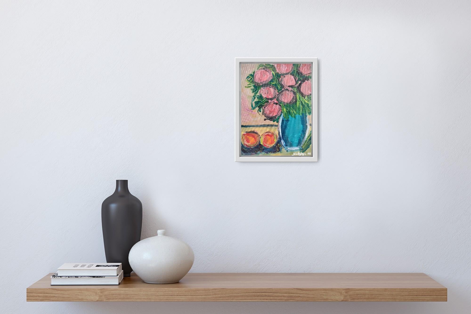 Peinture à l'huile impressionniste abstraite et florale expressive 